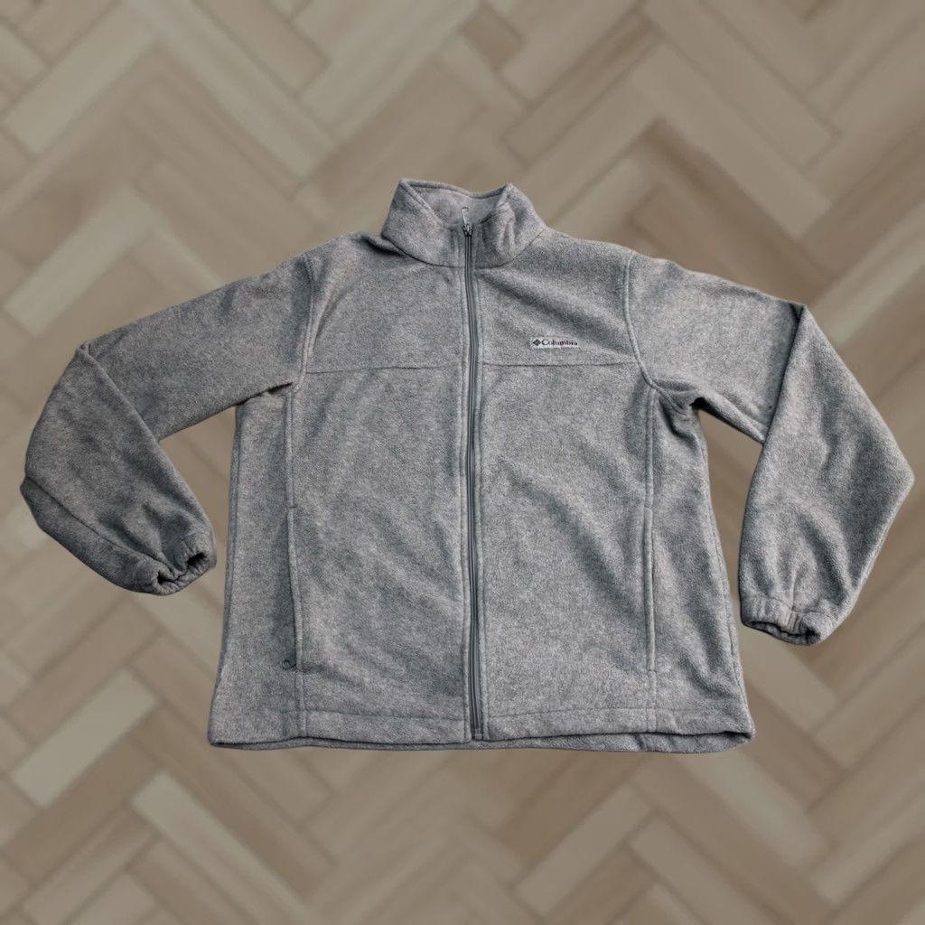Layer 8 Columbia Jacket Mens Medium Gray Full Zip Fleece Outdoor Warm Lightweight Layer Size US M / EU 48-50 / 2 - 1 Thumbnail