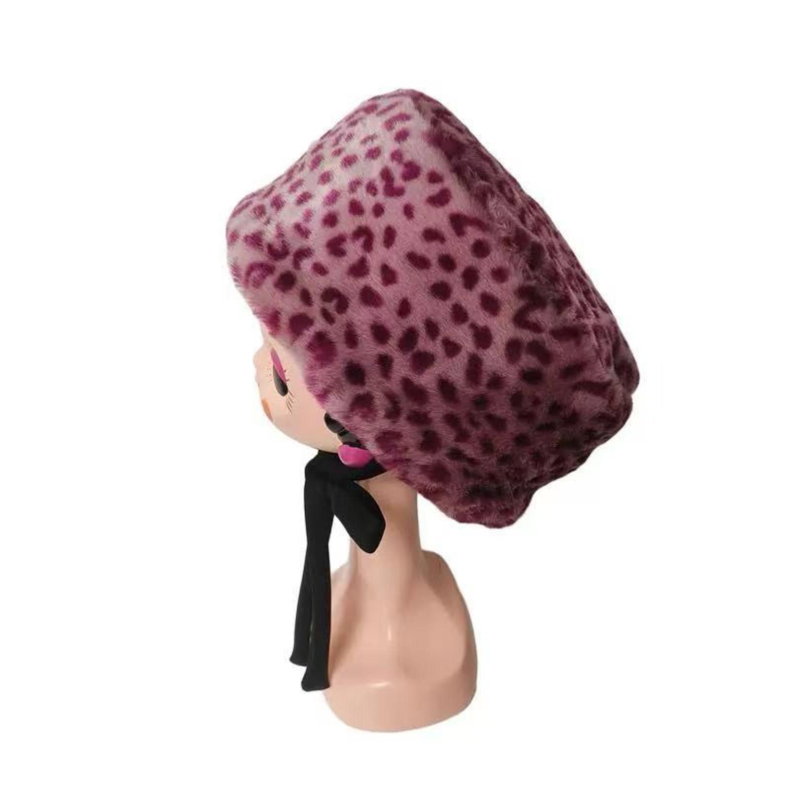 Japanese Brand Y2K Pink Leopard Faux Fur Hat Kawaii Harajuku Style Size ONE SIZE - 2 Thumbnail