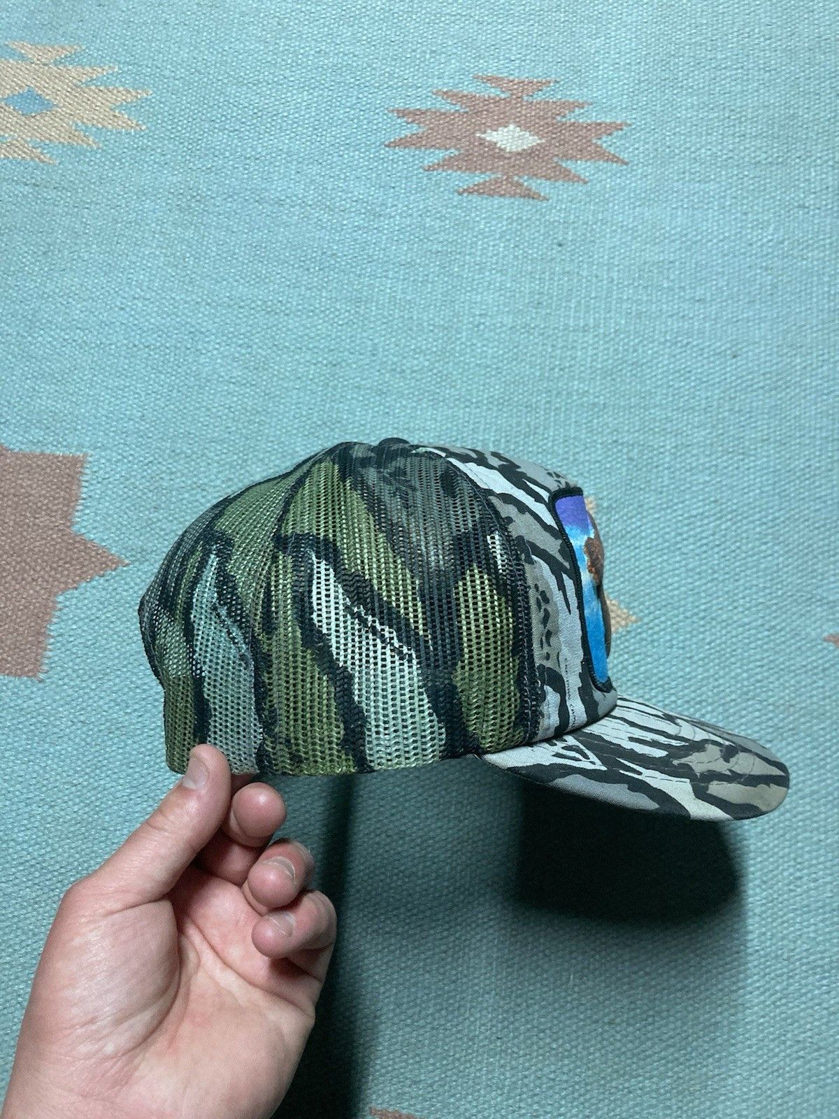 Vintage trucker hat Trebark camo camouflage pheasant bird 3D patch Size ONE SIZE - 3 Thumbnail