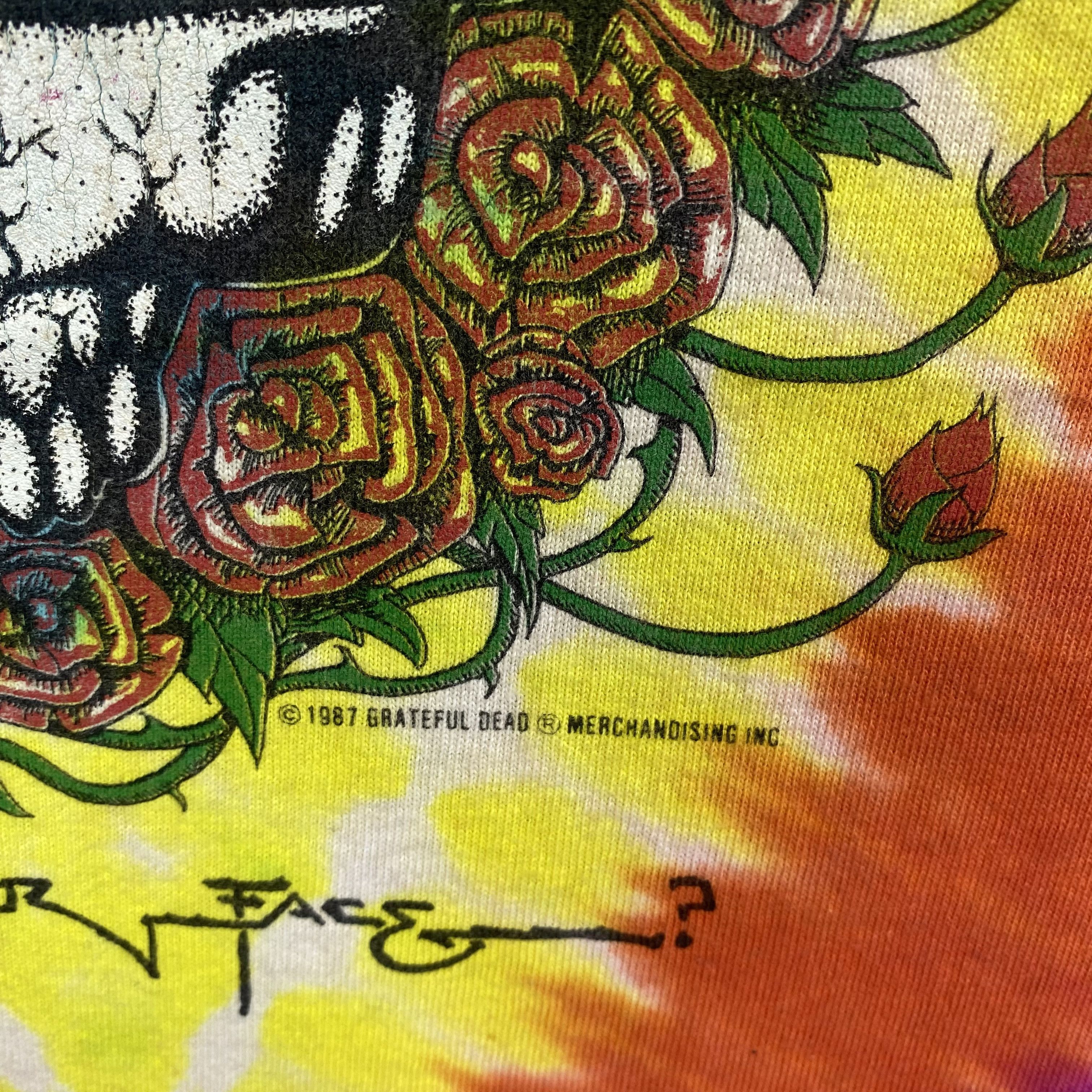 Band Tees × Vintage Vintage 80s Grateful Dead T-Shirt Space Your Face Dye Tees Size US L / EU 52-54 / 3 - 6 Thumbnail