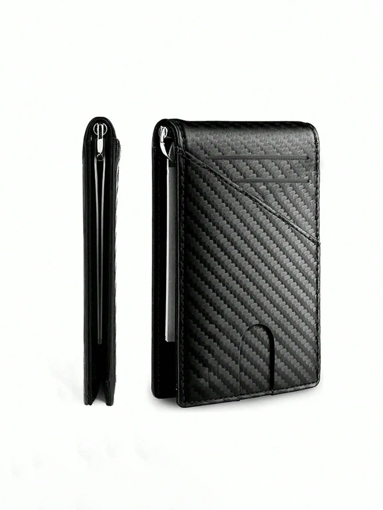 Vintage Business Carbon Fiber Men's Card Case Anti-theft Size ONE SIZE - 1 Thumbnail