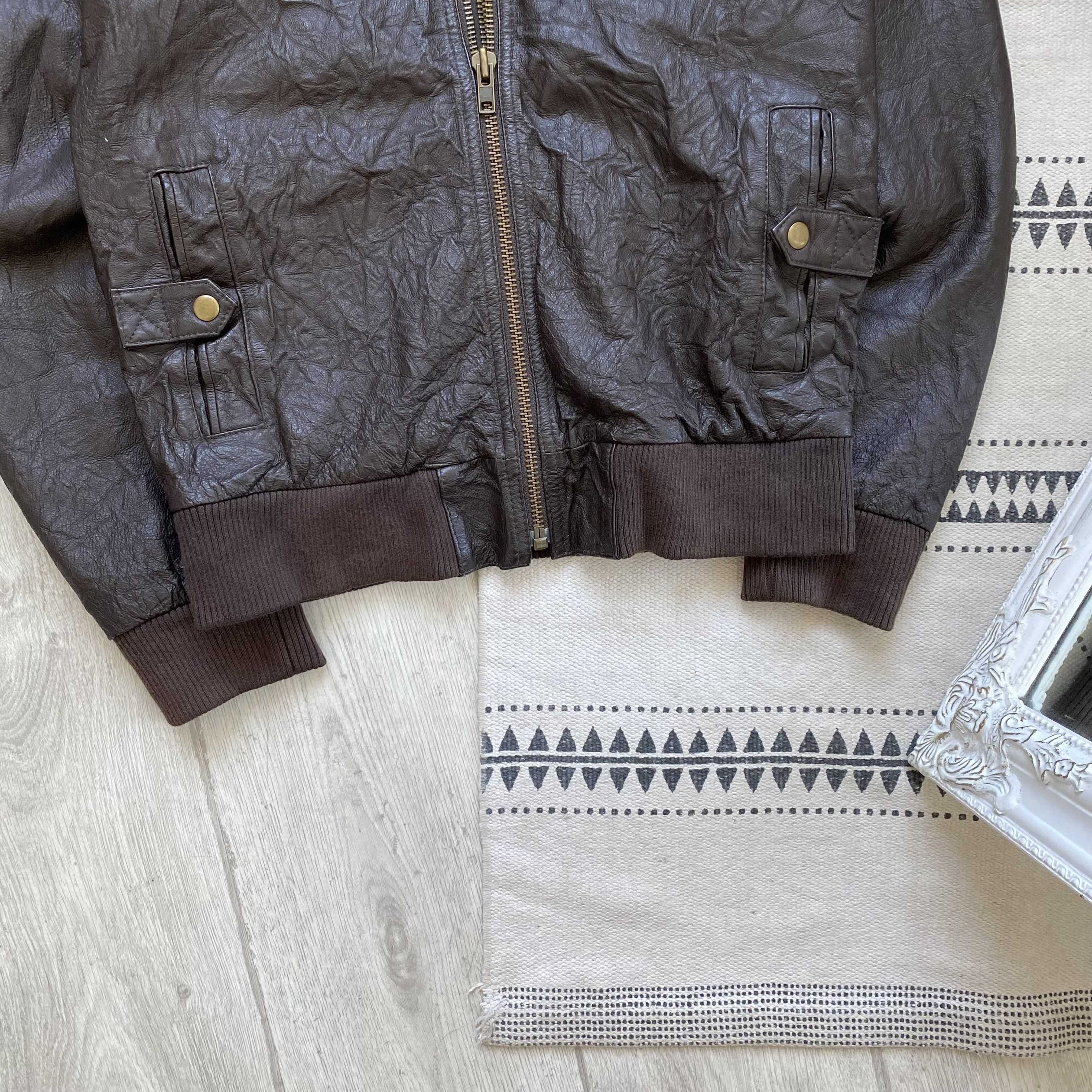 If Six Was Nine Vintage Hooded Leather Jacket Y2K Brown Biker Style Opium Size US M / EU 48-50 / 2 - 5 Thumbnail