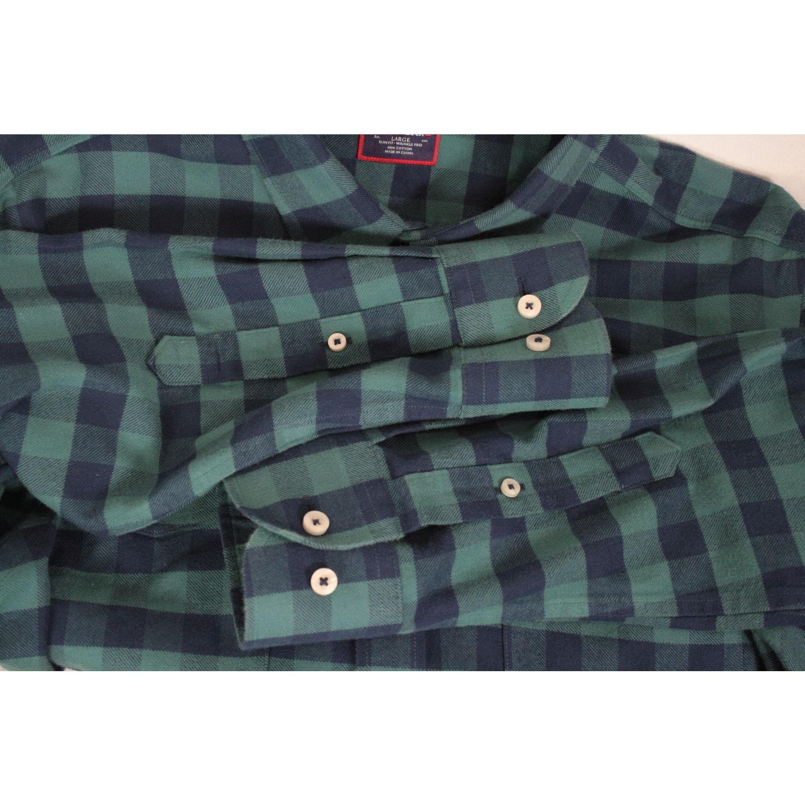 UNTUCKit UNTUCKit Flannel Shirt Mens L Blue Buffalo Plaid Slim Fit Size US L / EU 52-54 / 3 - 6 Thumbnail