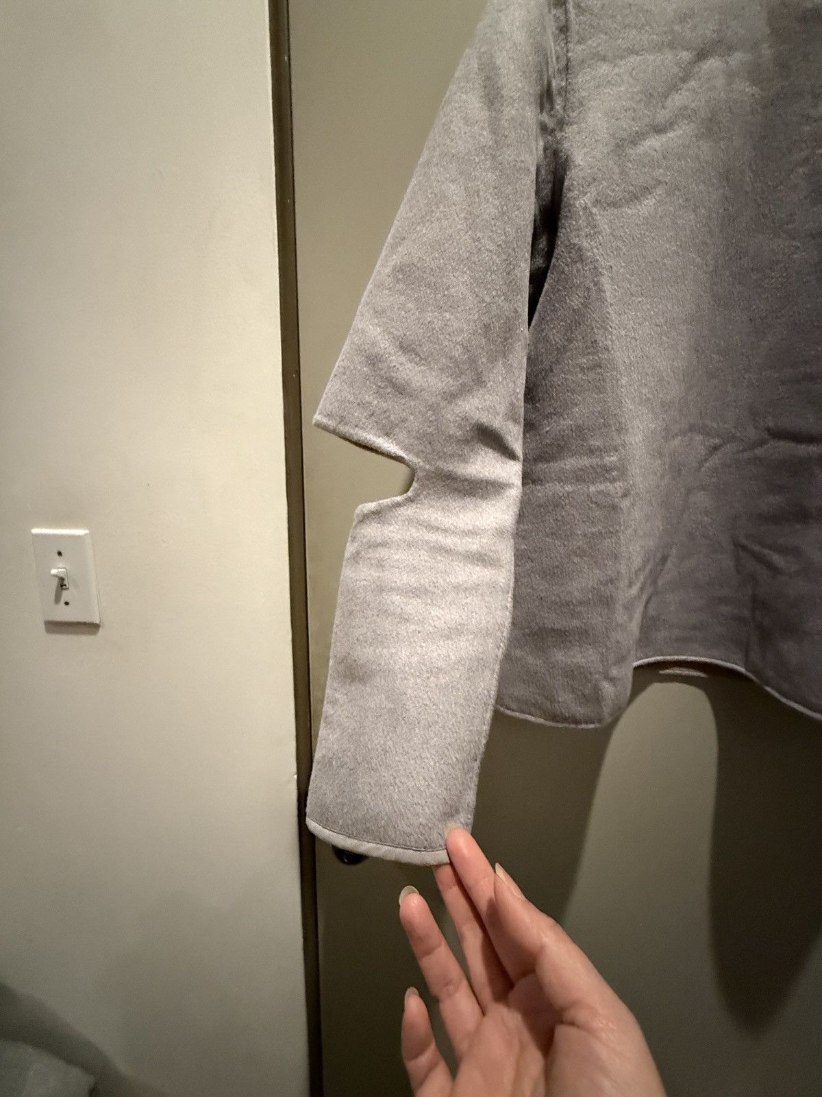 Cos COS Grey Reversible Zipper Wool Jumper Sweater Size M / US 6-8 / IT 42-44 - 3 Thumbnail