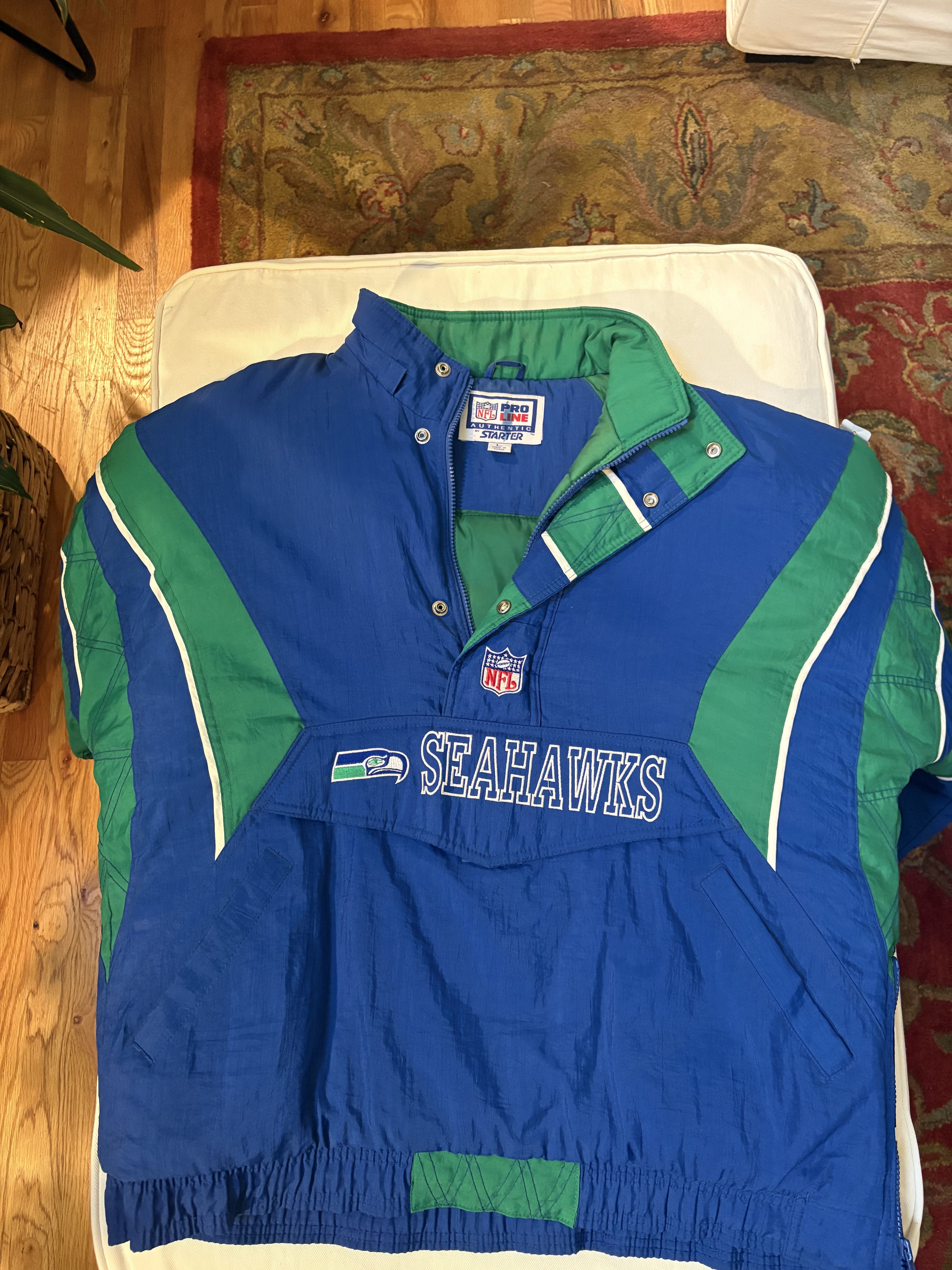 Starter Vintage 90s Seahwaks Starter Jacket - Size Large Size US L / EU 52-54 / 3 - 4 Thumbnail