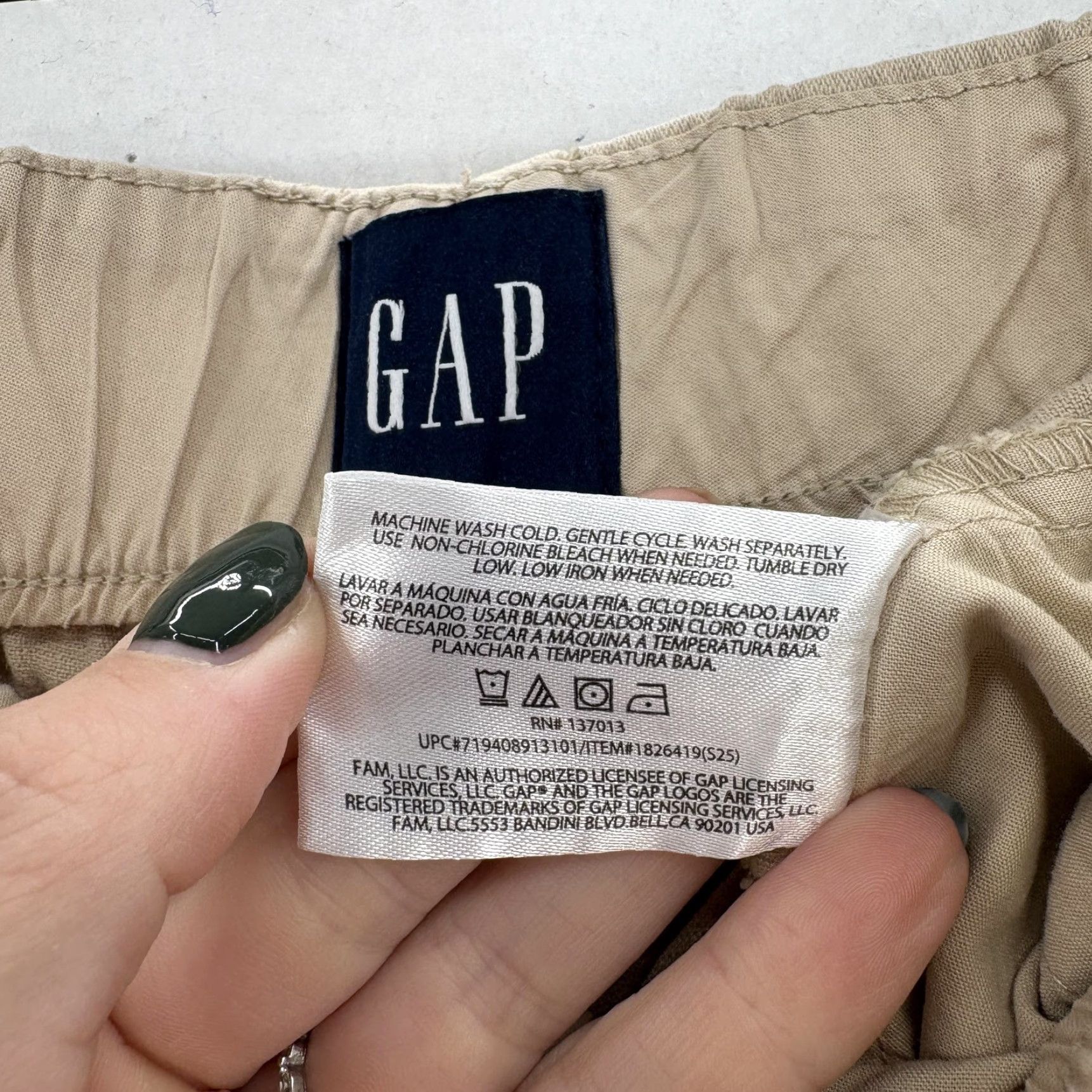 Gap GAP Pants Womens Medium Twill Cargo Jogger Elastic Waist Pockets Ankle NWT Tan Beig e? Size 32" / US 10 / IT 46 - 7 Thumbnail