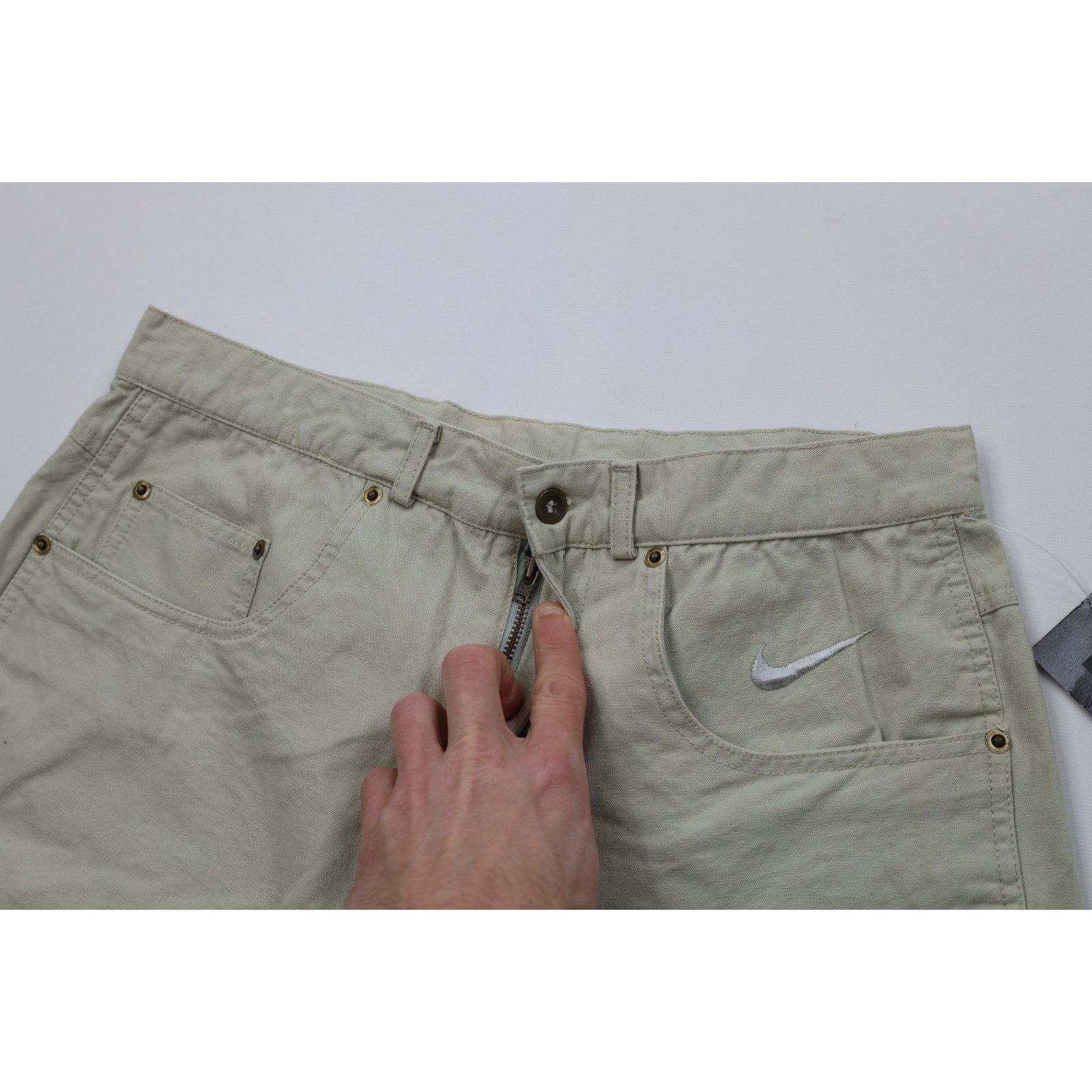 Nike Deadstock Vintage 90s Nike Travis Scott Mini Swoosh Shorts Size US 30 / EU 46 - 7 Thumbnail
