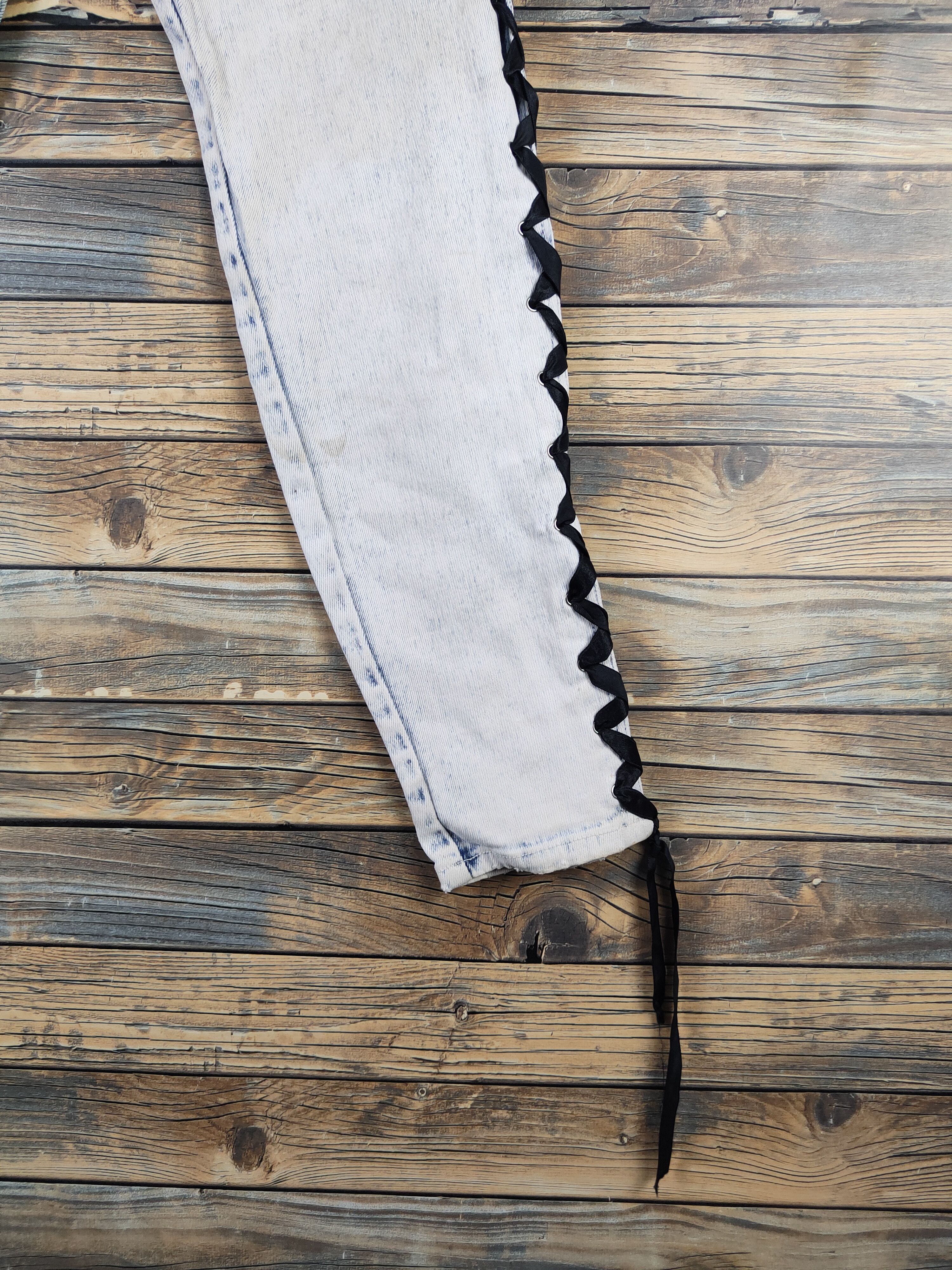 Japanese Brand DL I.o.u Blue Distressed Ripped Jeans #1110 Size 28" / US 6 / IT 42 - 11 Thumbnail