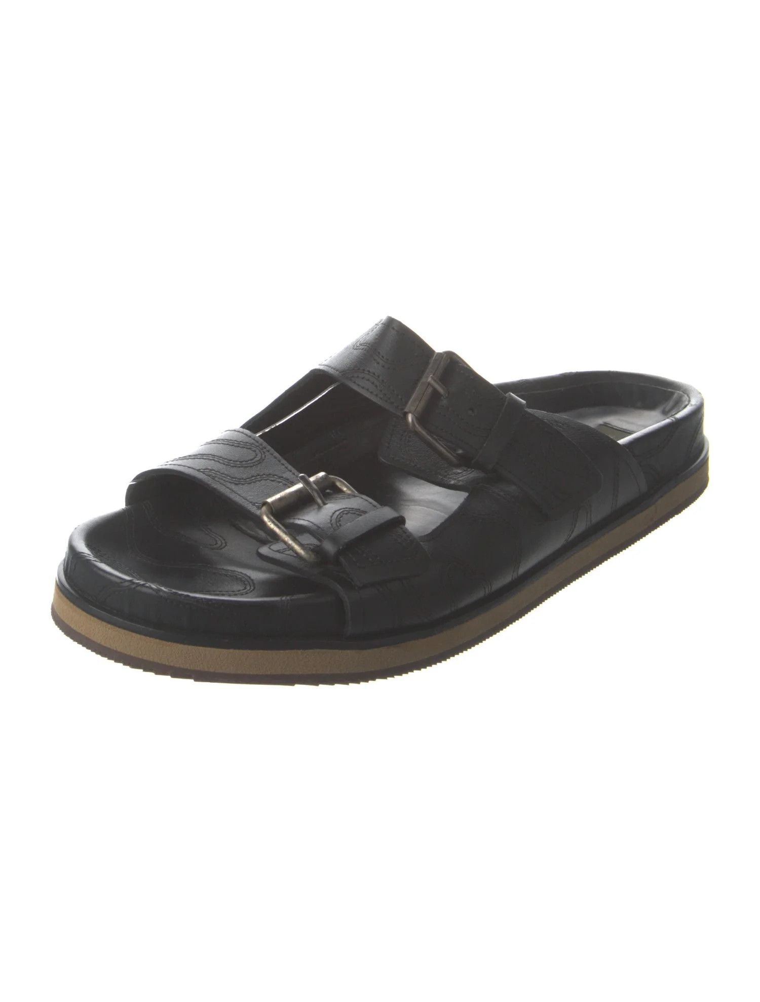 Valentino Mens Leather Slides Size US 10 / EU 43 - 2 Thumbnail
