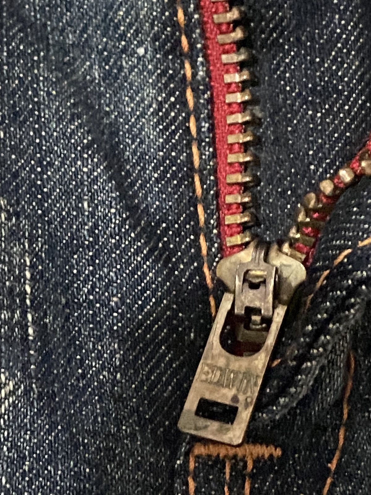 Edwin × Japanese Brand × Vintage Edwin Japan Blue Trip Zipper Pocket Rainbow Washed Usage Size US 34 / EU 50 - 14 Thumbnail