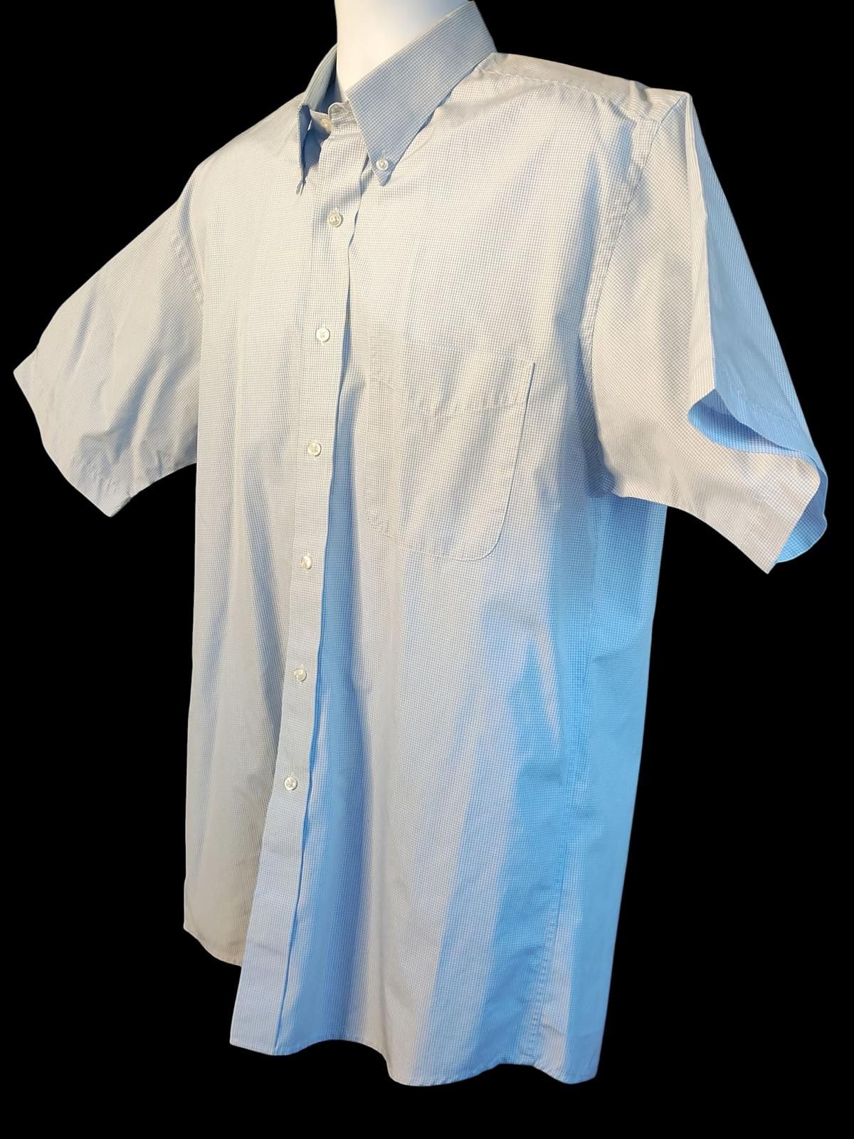 Jos. A. Bank Jos. A. Bank Men's Light Blue Short Sleeve Button-Up Shirt Size 38R - 5 Thumbnail