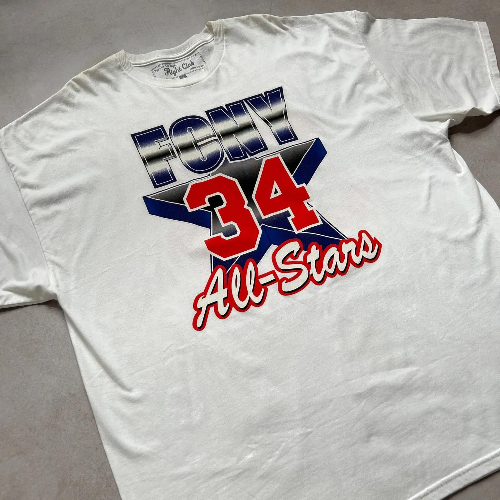 Designer 2000s Rare Flight Club New York White T Shirt - 3XL Size US XXL / EU 58 / 5 - 3 Thumbnail