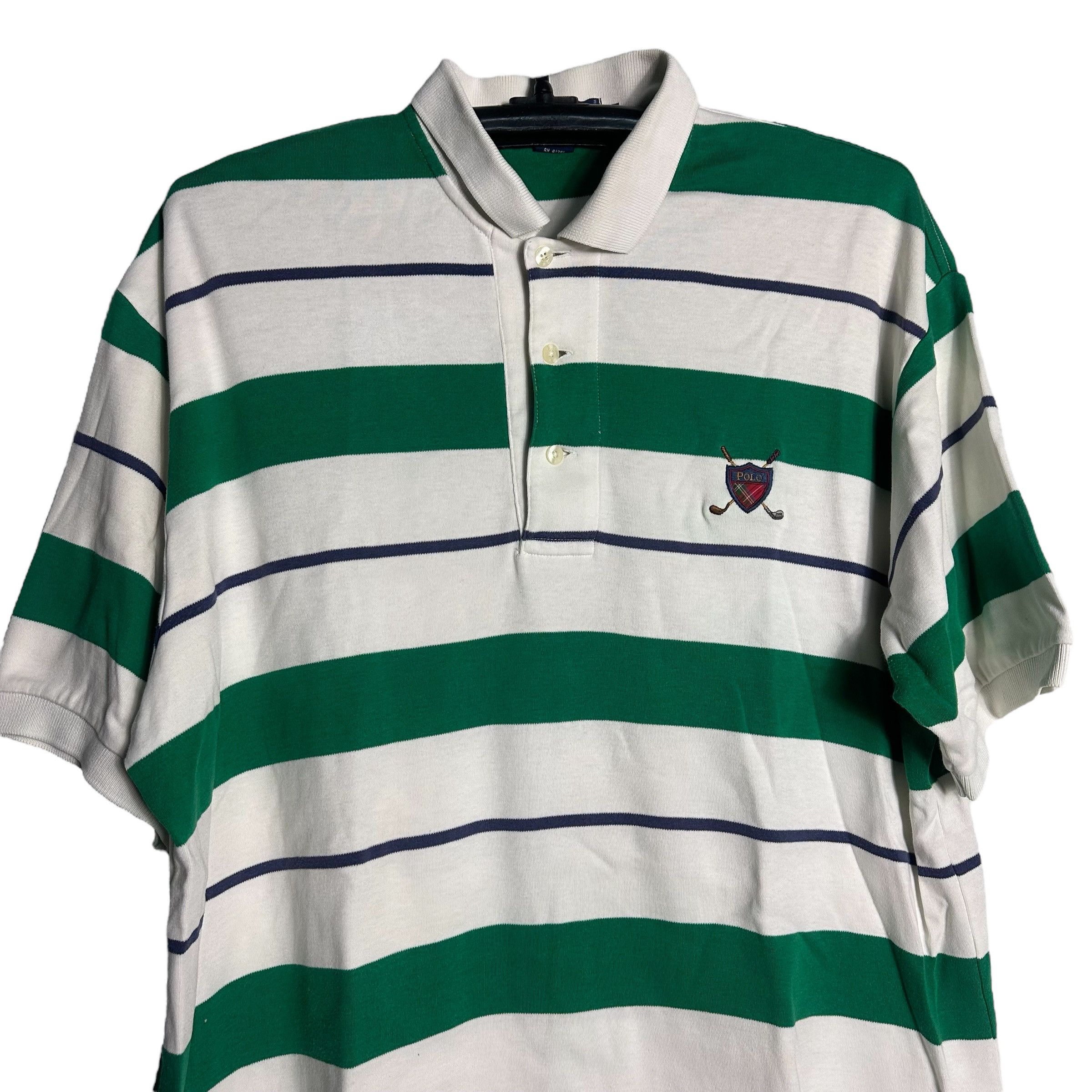 Polo Ralph Lauren 🔥RARE🔥Vintage Polo Ralph Lauren Stripe Polo Shirt Size US L / EU 52-54 / 3 - 2 Thumbnail