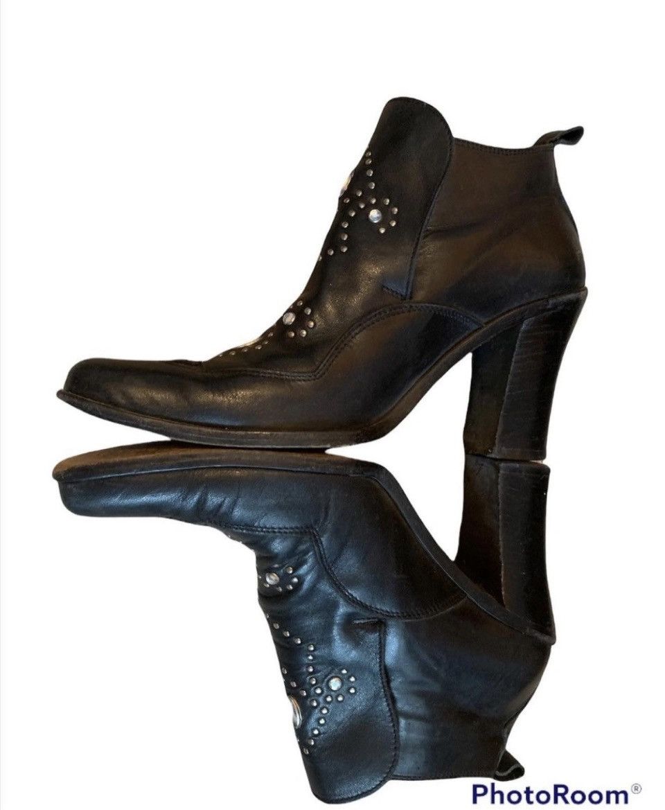 Designer × Vintage Vintage Designer Leather 80s Ankle Boots w/ Heel Size US 6.5 / IT 36.5 - 9 Thumbnail
