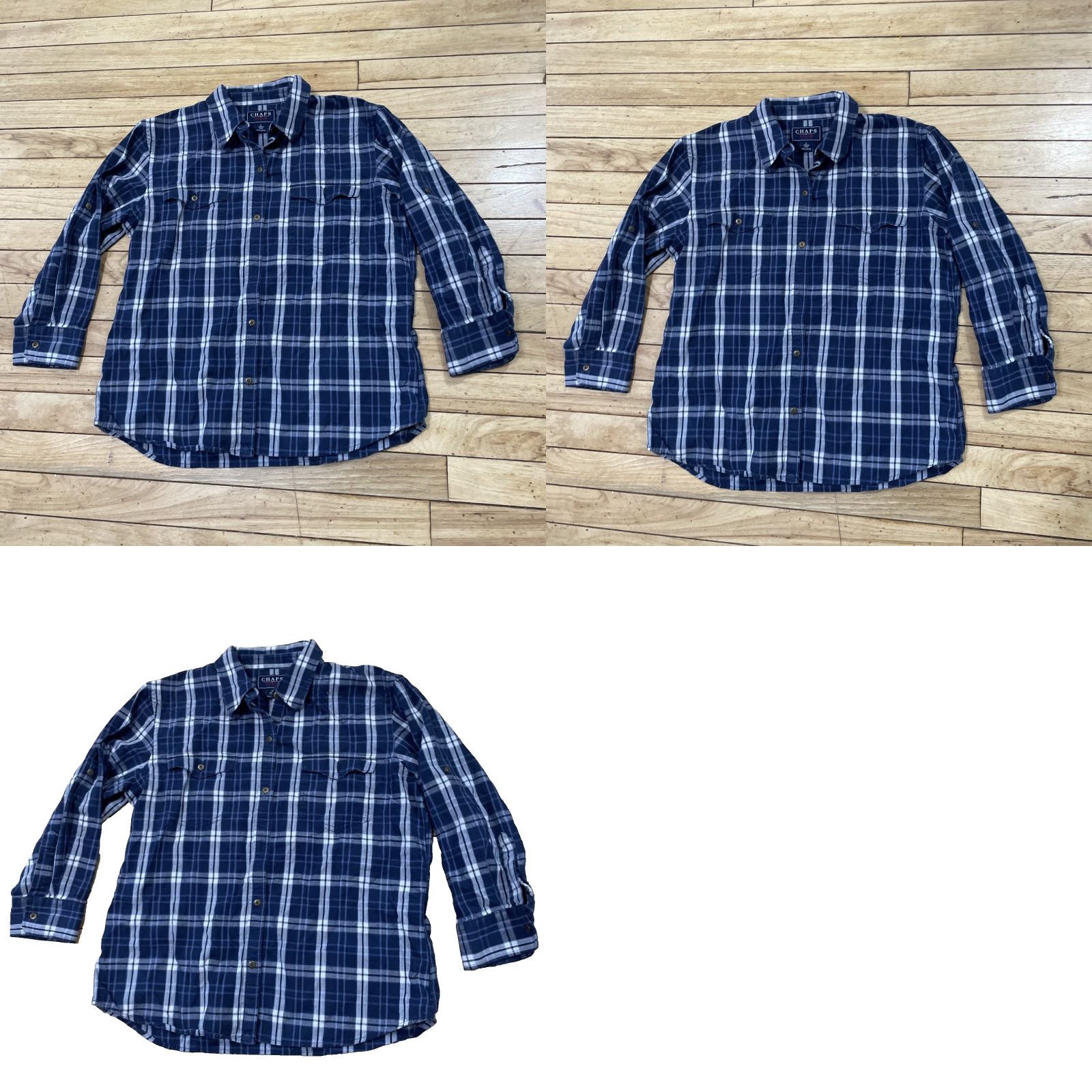 Chaps CHAPS Denim Cotton Shirt Women L Blue Plaid Button-Up Long Sleeve Western Size L / US 10 / IT 46 - 11 Thumbnail