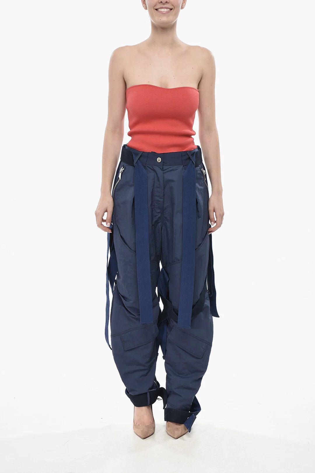 The Attico og1mm0426 Nylon Pant in Blue Size 26" / US 2 / IT 38 - 4 Thumbnail