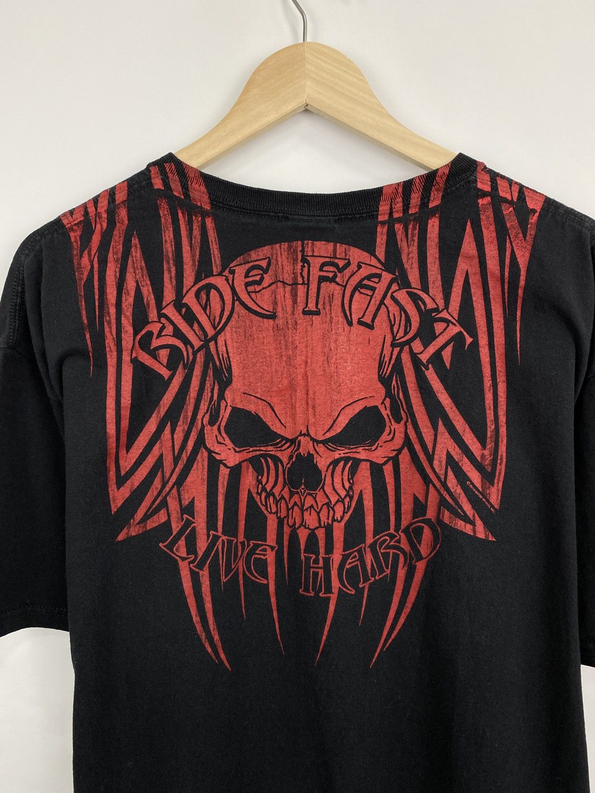 Affliction 💀 Ride Fast Live Hard Skull Y2K 2010 Affliction Tapout Style Size US XL / EU 56 / 4 - 8 Thumbnail
