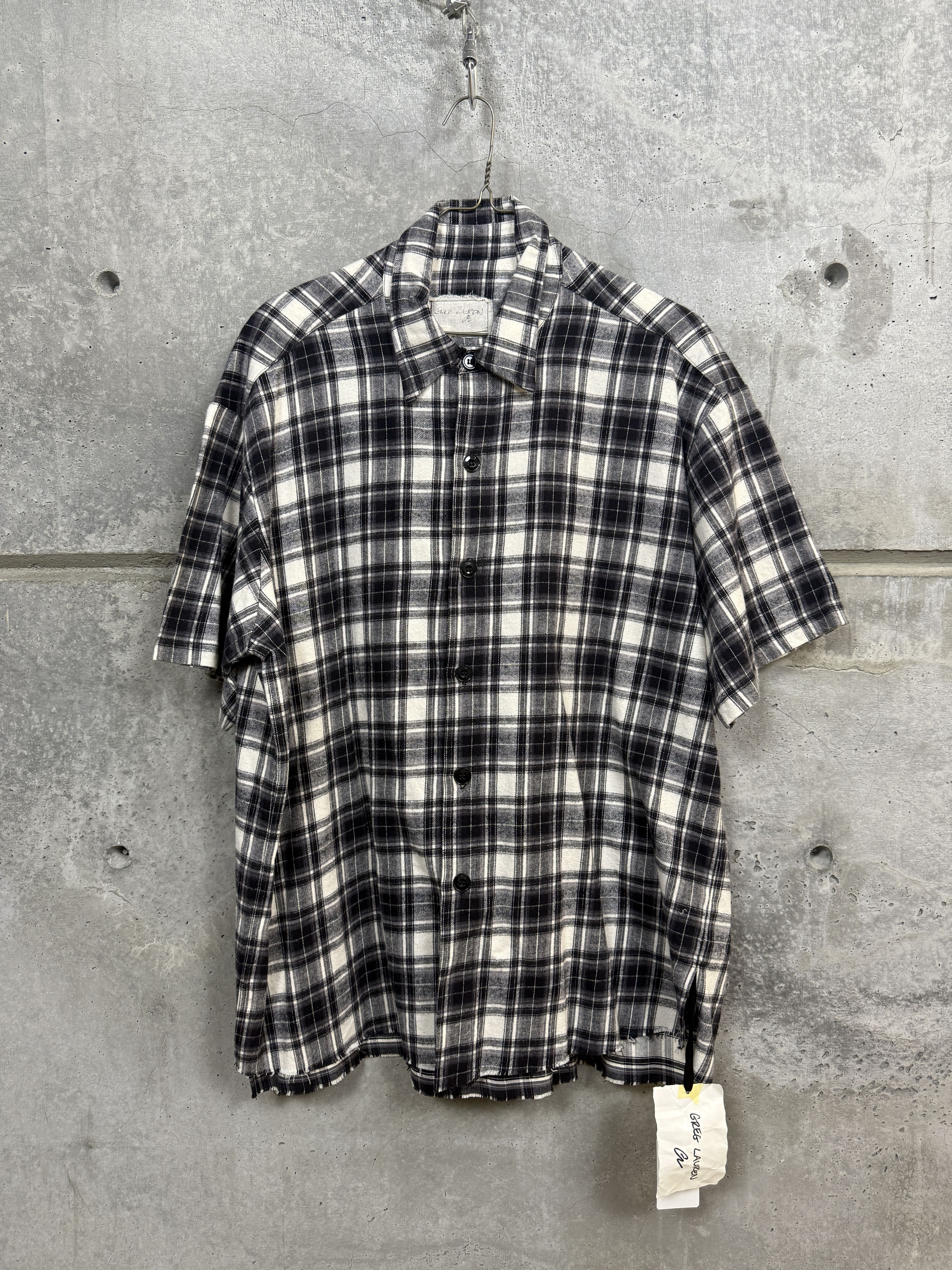 Greg Lauren $750 Greg Lauren Short Sleeve Plaid Shirt Size US XL / EU 56 / 4 - 6 Thumbnail