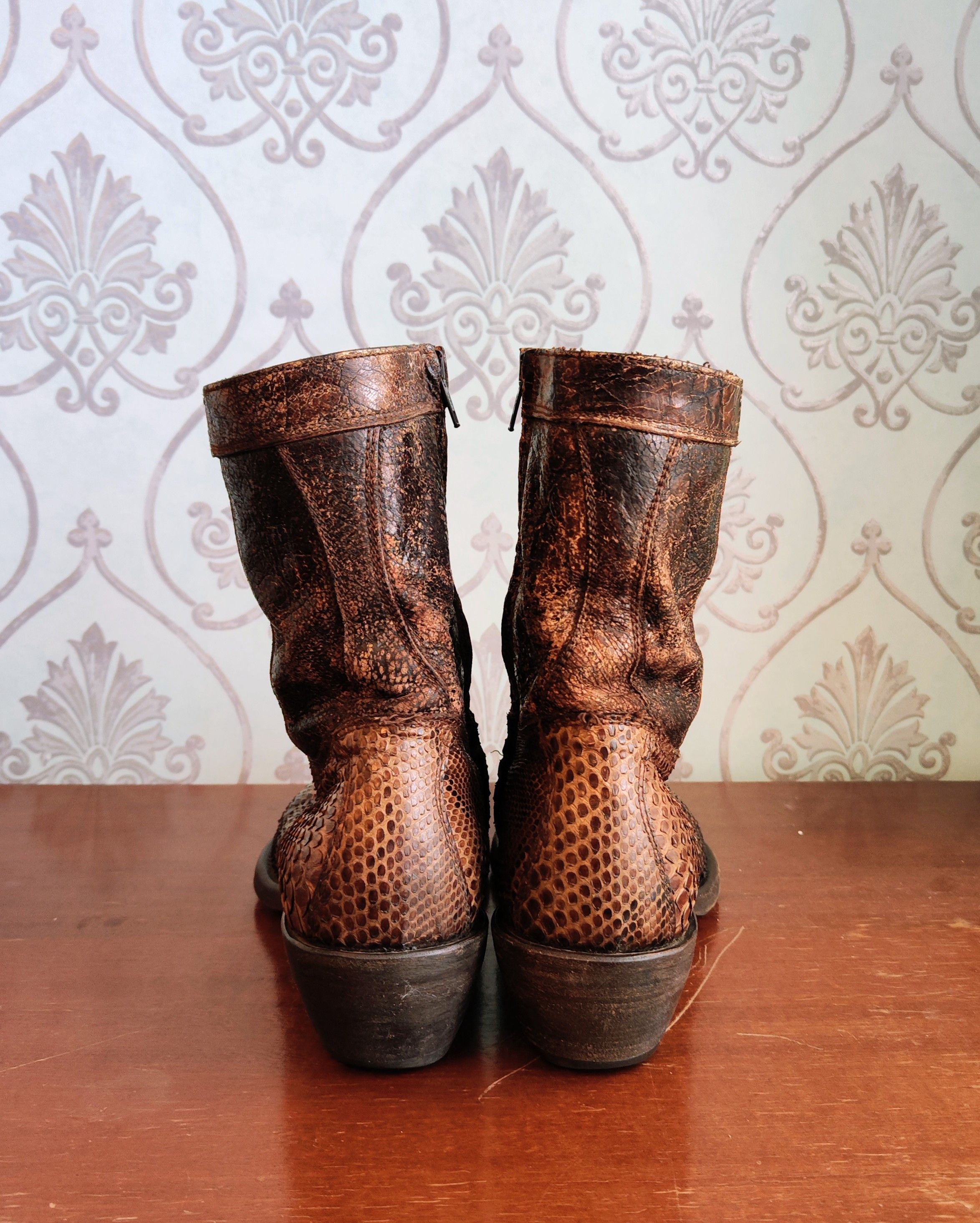 Gianni Barbato GRAIL! Snakeskin boots.Like Tom Ford or Saint Laurent boots Size US 10 / EU 43 - 6 Thumbnail