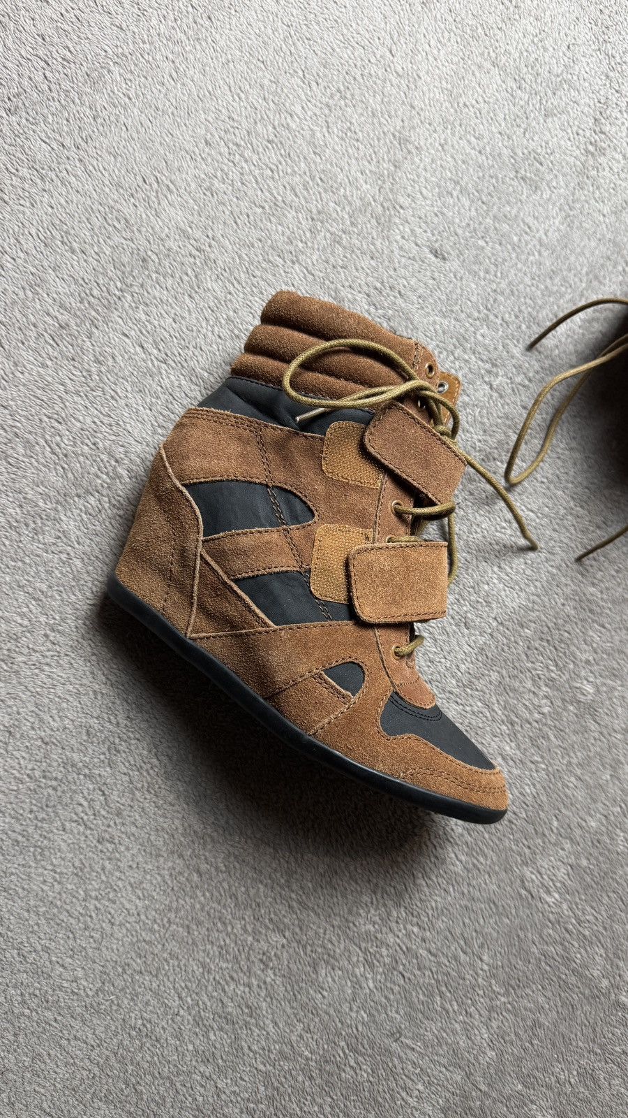 Isabel Marant Y2K Hi Top Wedge Suede Sneakers Bekket Style isabel marant Size US 7 / IT 37 - 3 Thumbnail