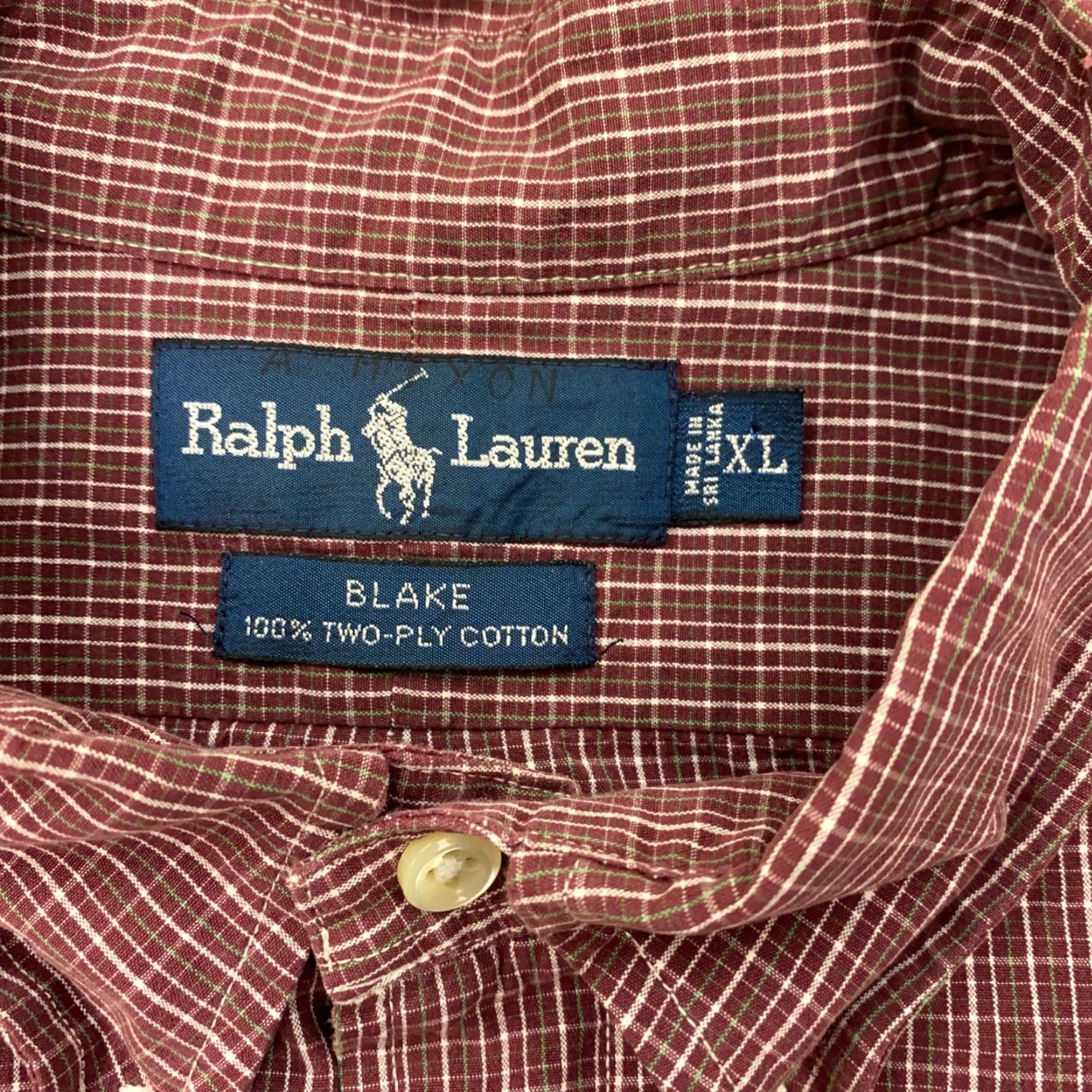 Ralph Lauren VINTAGE Ralph Lauren Blake Shirt Mens XL Red Plaid Button-Down Collar 90s Size US XL / EU 56 / 4 - 4 Thumbnail