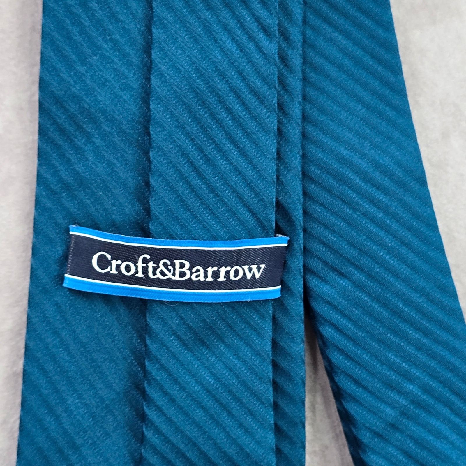 Croft & Barrow Croft & Barrow Blue Stripe Geometric Repp Neck Tie Men's Size 30 - 4 Thumbnail