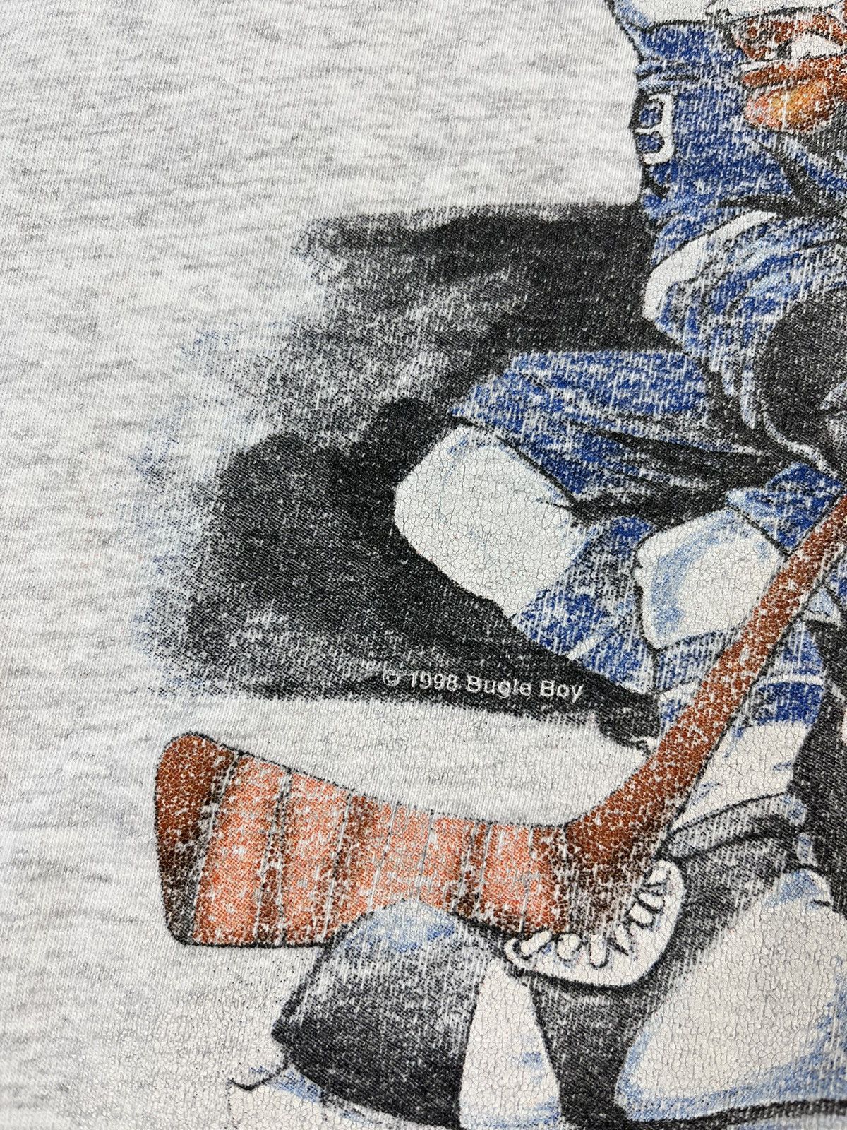 Vintage Vintage Bugle Boy 1998 Hockey Graphic Tee Oversize Size US XL / EU 56 / 4 - 12 Thumbnail
