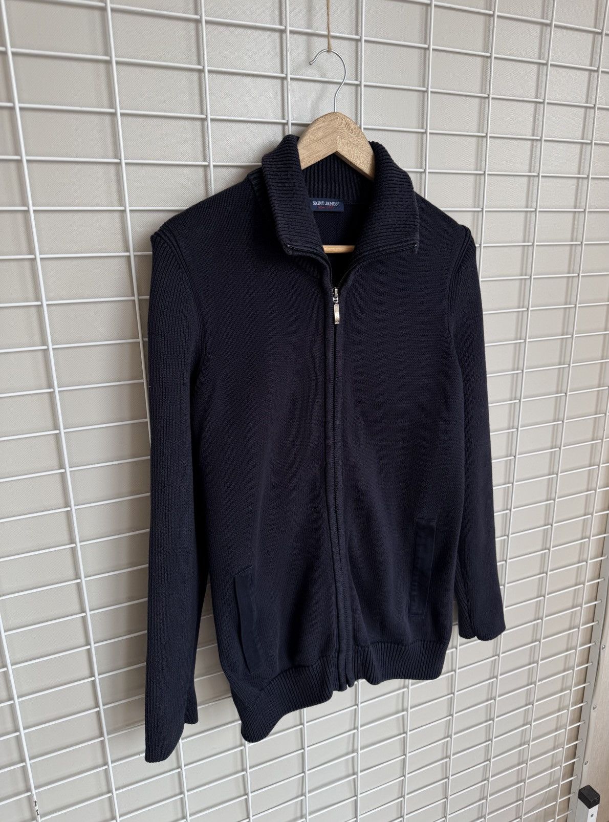 Saint James Saint James Zip Knit Sweater Mens Size M Navy Blue Vintage Size US M / EU 48-50 / 2 - 5 Thumbnail