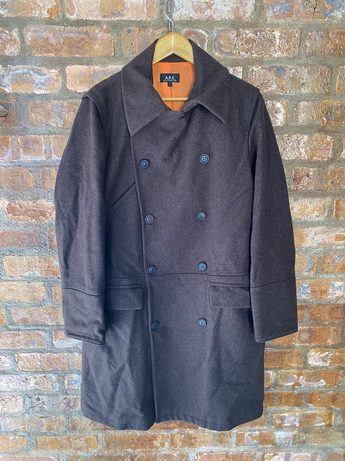 A.P.C. AW2003 Double collar wool heavy coat parka Size US M / EU 48-50 / 2 - 6 Thumbnail