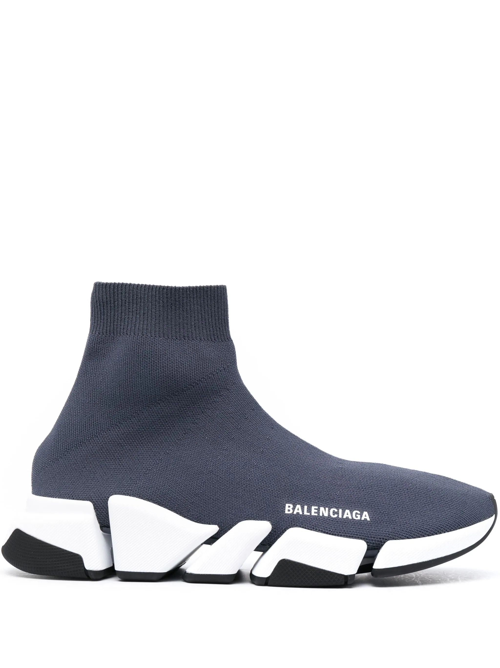 Balenciaga o1mt1gz1024 Speed 2.0 Recycled Knit Sneakers in Multicolor Size US 9 / EU 42 - 1 Thumbnail