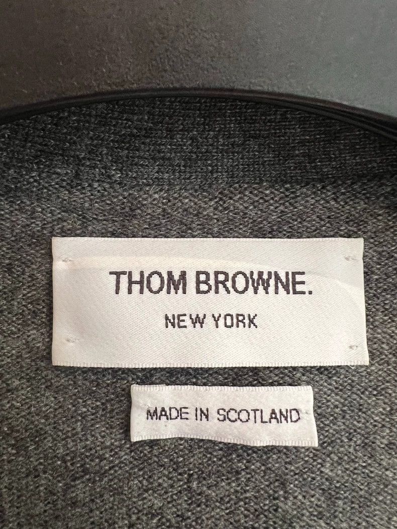 Thom Browne Thom Browne Chinese grey cashmere sweater Size US L / EU 52-54 / 3 - 2 Thumbnail