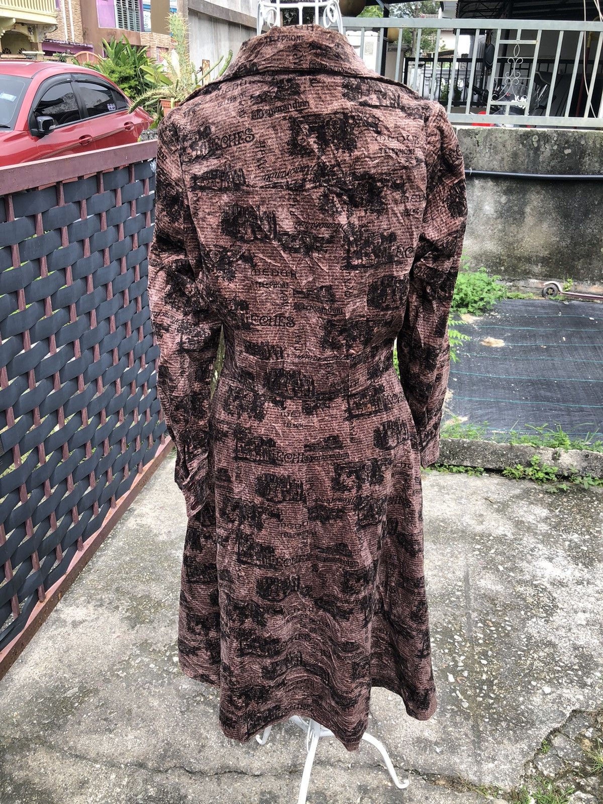 If Six Was Nine 💥RARE!💥 Vintage Punk Poem Style Long Corduroy Jacket Size M / US 6-8 / IT 42-44 - 7 Thumbnail