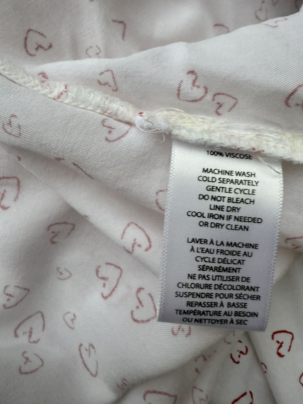 Other Beach Lunch Lounge Button Up Shirt Top White Red Heart Size M / US 6-8 / IT 42-44 - 11 Thumbnail