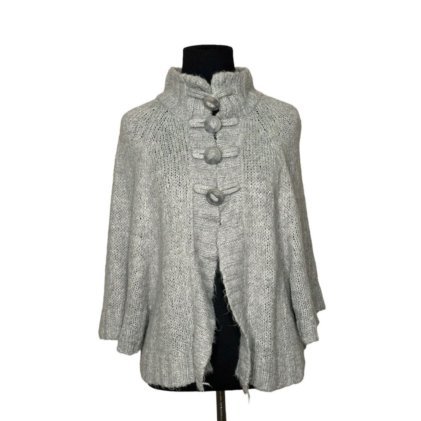 Energie Energie gray short dolman sleeves cardigan sweater size M Size M / US 6-8 / IT 42-44 - 1 Thumbnail