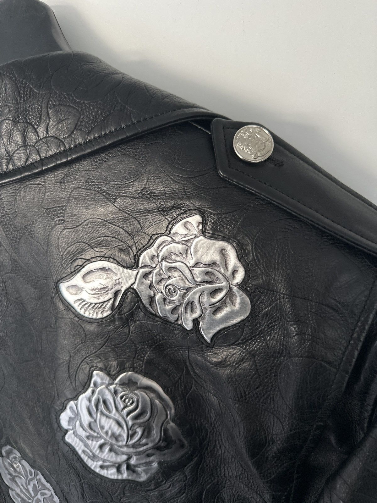 Calvin Klein 205W39NYC × Raf Simons 205W39NYC FW2017 Floral Embossed Calf Leather Jacket Size US S / EU 44-46 / 1 - 5 Thumbnail
