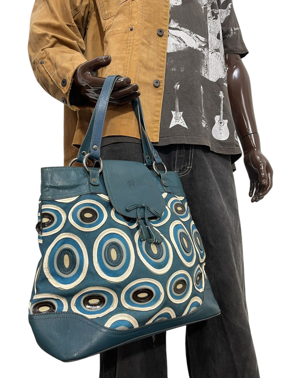 Anya Hindmarch Leather Cotton Anya Hindmarch London Tote Shoulder Bag 1🟩7 Size ONE SIZE - 4 Thumbnail