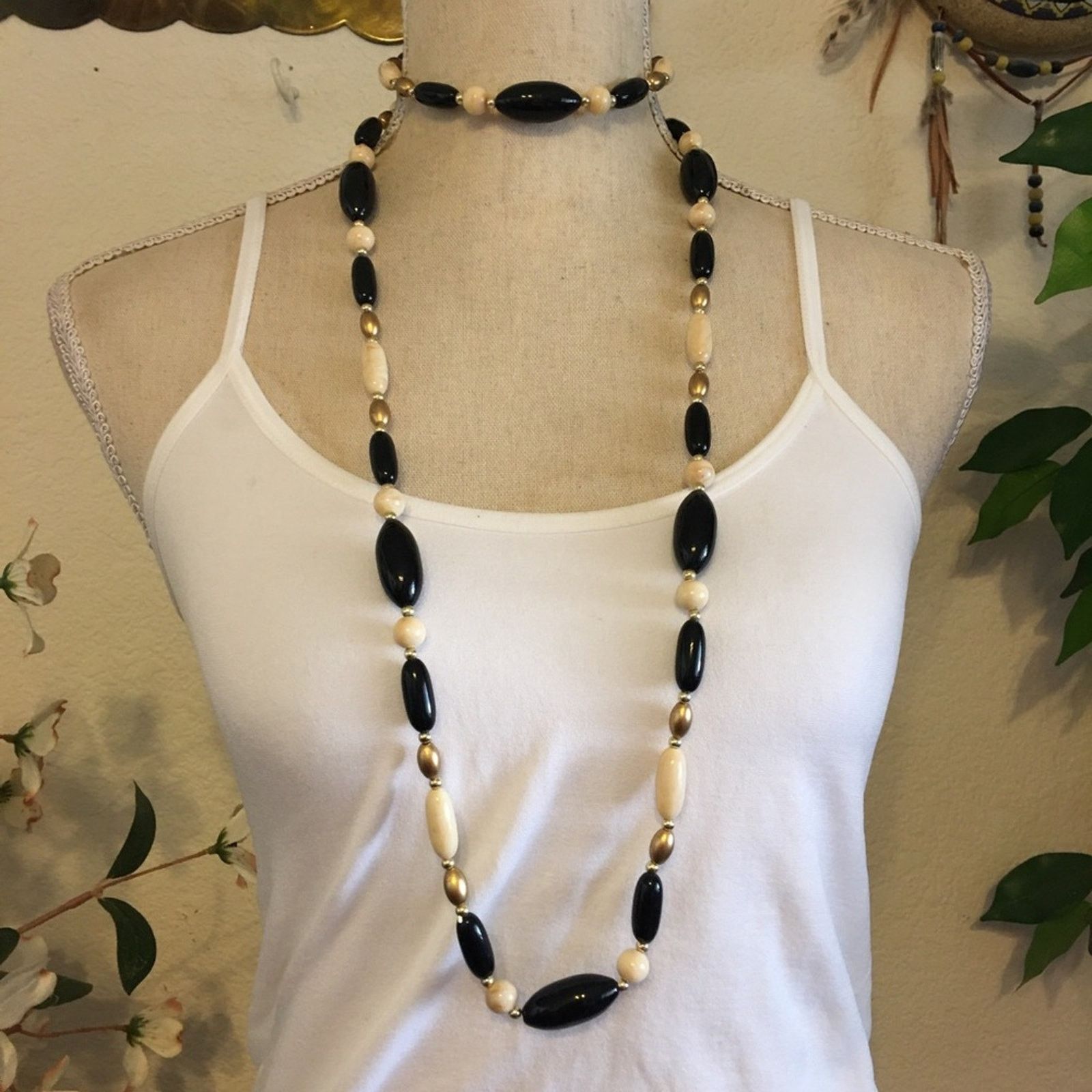 Vintage Vintage 70s-80s plastic bead long length necklace Size ONE SIZE - 3 Thumbnail