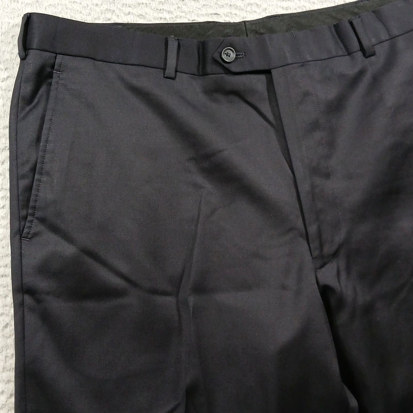 Nordstrom VINTAGE? No. John W. Nordstrom Pants Dress Wool 40R Black EUC Size US 40 / EU 56 - 6 Thumbnail