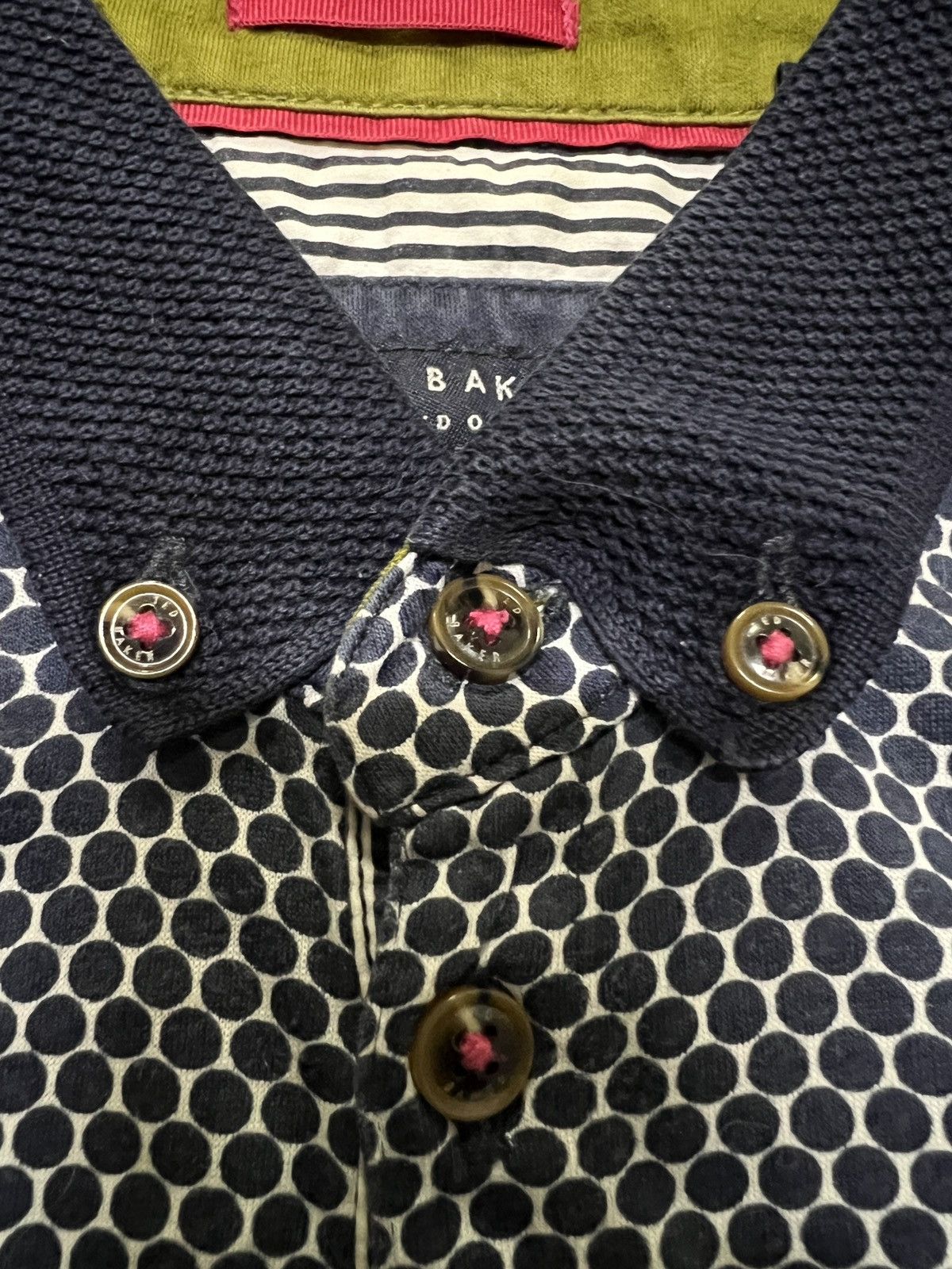 Designer × Ted Baker TED BAKER POLKADOT POLO SHIRT Size US S / EU 44-46 / 1 - 6 Thumbnail