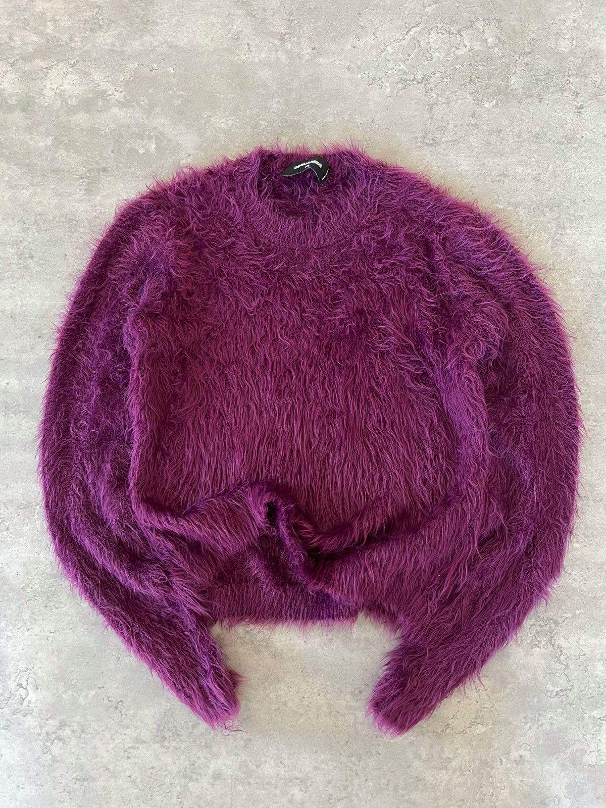 Dsquared2 Dsquared2 Womens Fuzzy Mohair Knitted Sweater Purple Size XL Size XL / US 12-14 / IT 48-50 - 2 Thumbnail