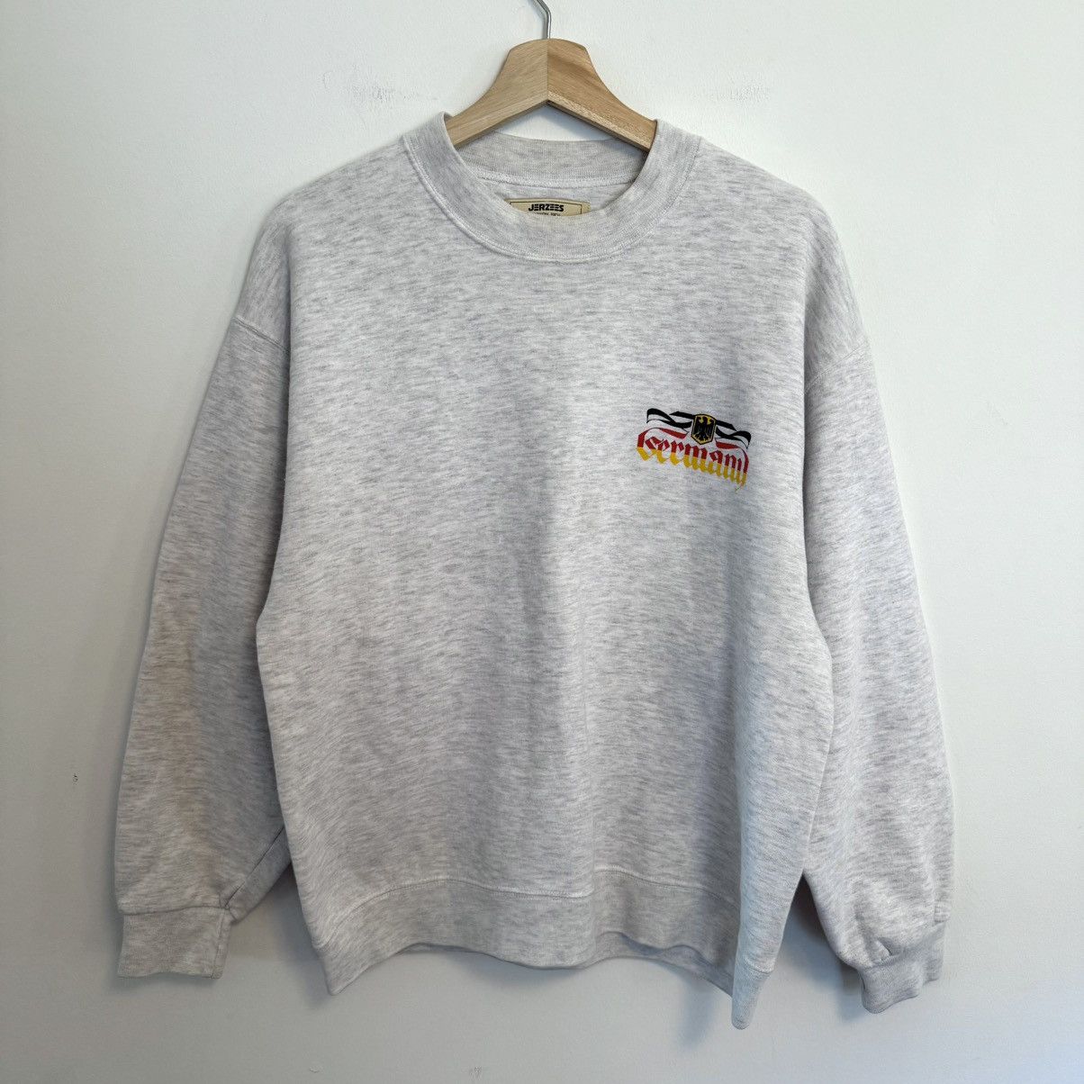 Jerzees × Vintage VTG 90s Jerzees Cotton Rich Germany Pullover Crewneck Size US L / EU 52-54 / 3 - 2 Thumbnail