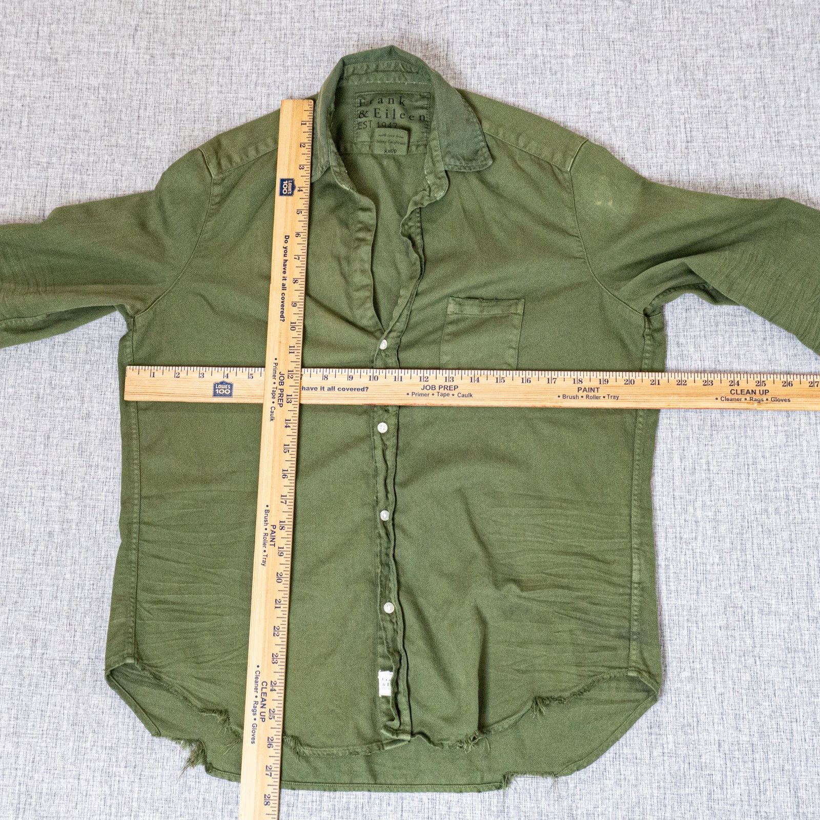Frank & Eileen Frank & Eileen Distressed EILEEN Shirt Green Italian Cotton Size XS / US 0-2 / IT 36-38 - 7 Thumbnail