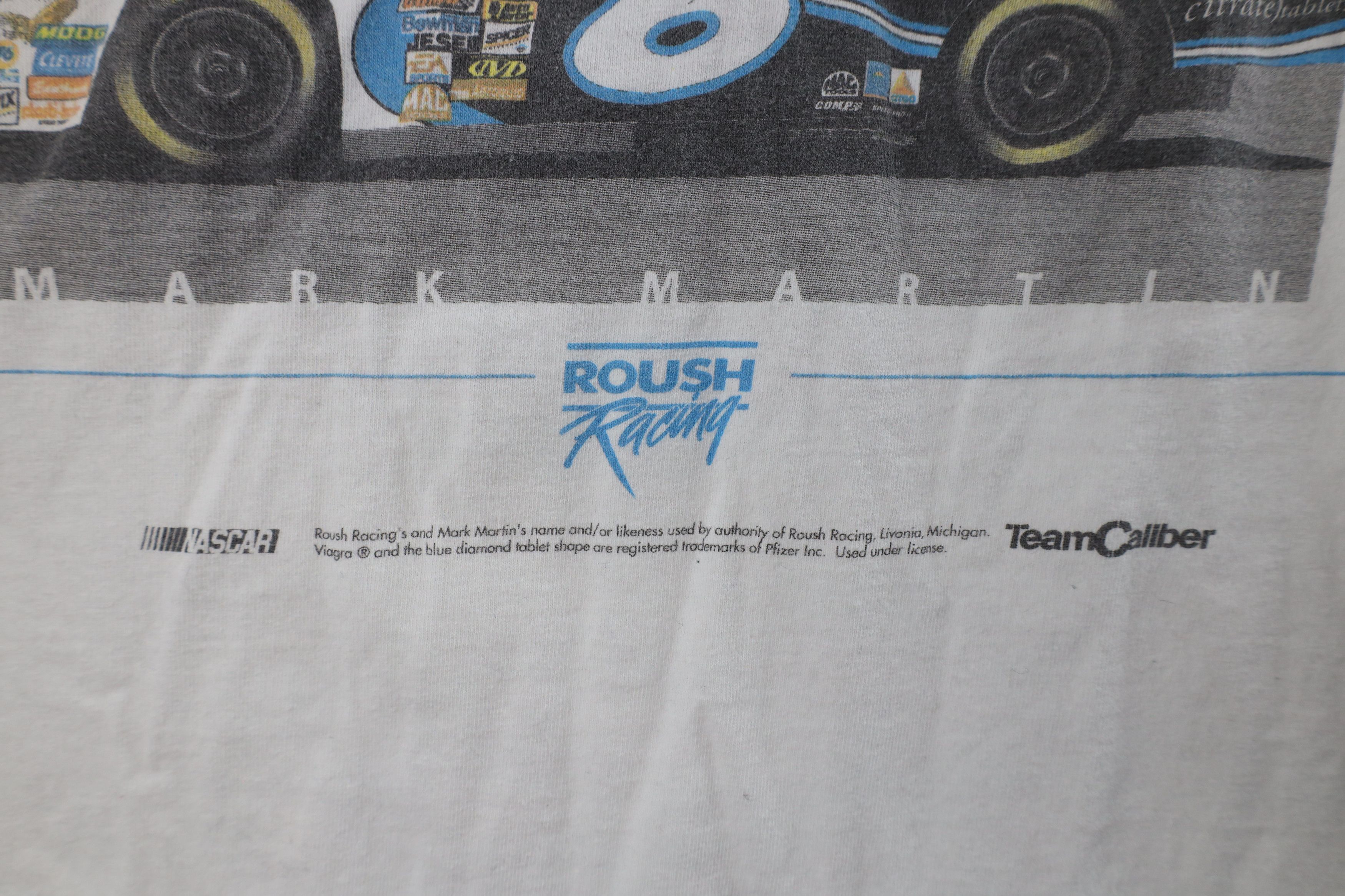 Vintage Vintage 90s NASCAR Out Mark Martin Racing Pocket T-Shirt Size US XXL / EU 58 / 5 - 9 Thumbnail