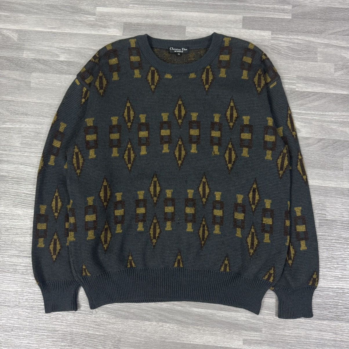 Christian Dior Monsieur 🔥 Vintage Christian Dior Monsieur Knit Sweater Size US L / EU 52-54 / 3 - 1 Thumbnail