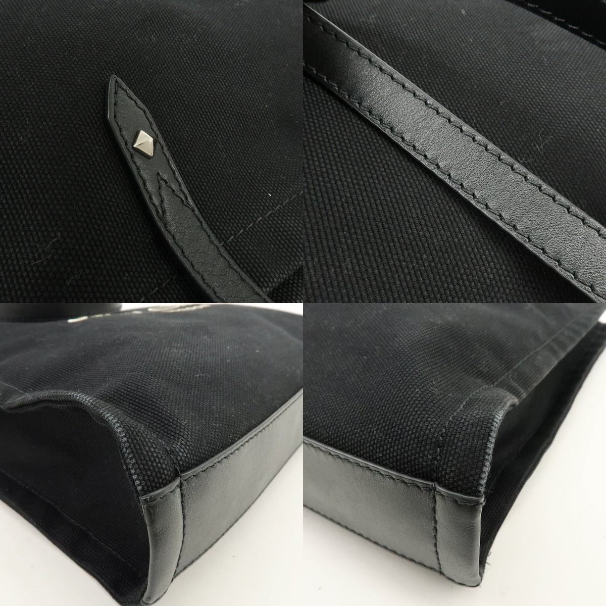 Jimmy Choo Jimmy Choo Logo Canvas Tote Black Size ONE SIZE - 4 Thumbnail