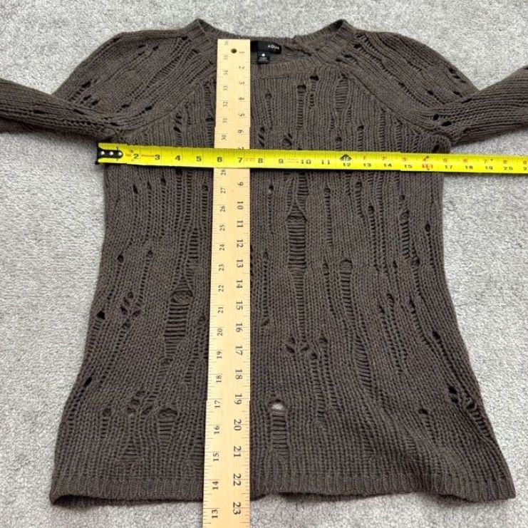 AQUA Aqua Wool Cashmere Sweater Womens Small Brown Knit Pullover Fall Winter Casual Size S / US 4 / IT 40 - 6 Thumbnail
