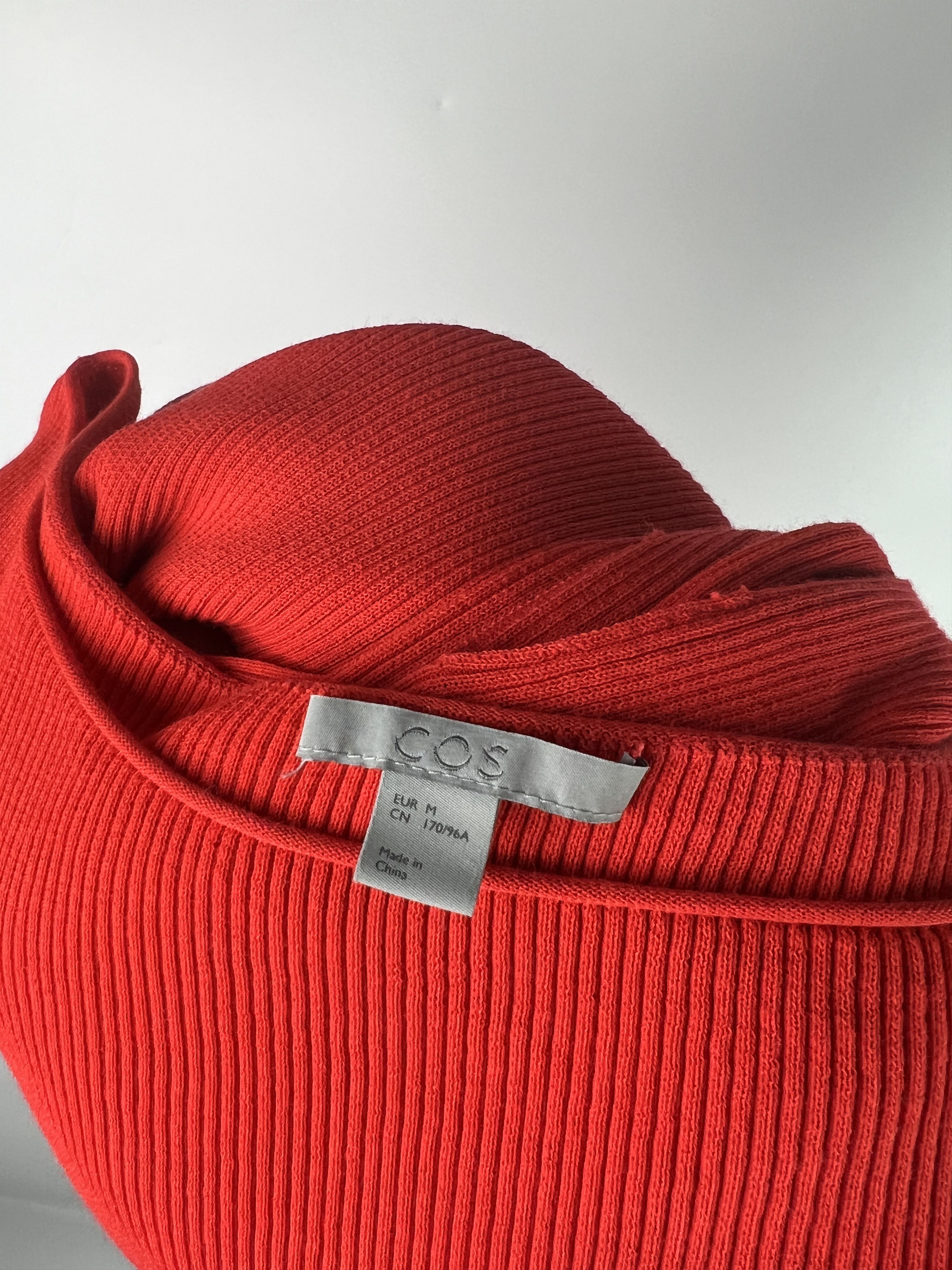 Cos COS Red Ribbed Maxi Dress Size M Size M / US 6-8 / IT 42-44 - 4 Thumbnail
