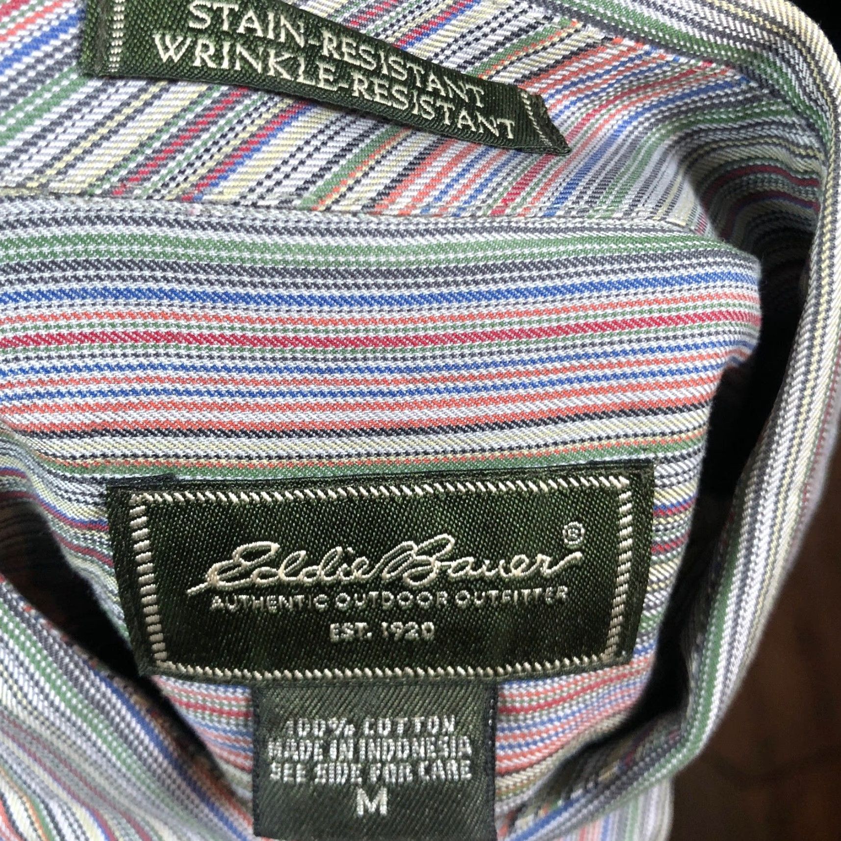 Eddie Bauer Eddie Bauer Mens Shirt Multicolored Wrinkle Free Stain Resistant Button Down M Shirt Size US M / EU 48-50 / 2 - 6 Thumbnail