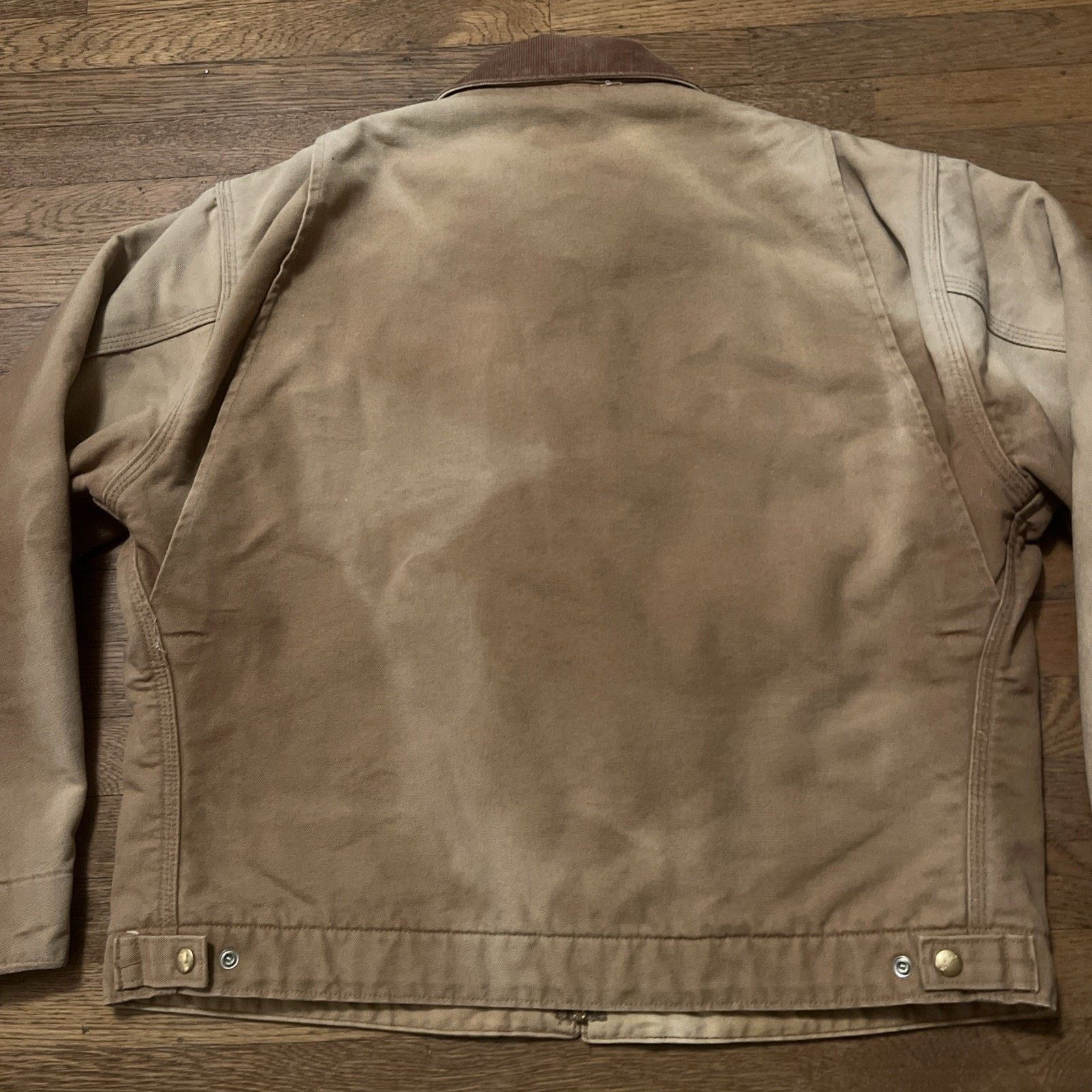 Carhartt Vintage 90s Carhartt J01 Detroit Jacket 46 Distress Faded Size US L / EU 52-54 / 3 - 16 Thumbnail