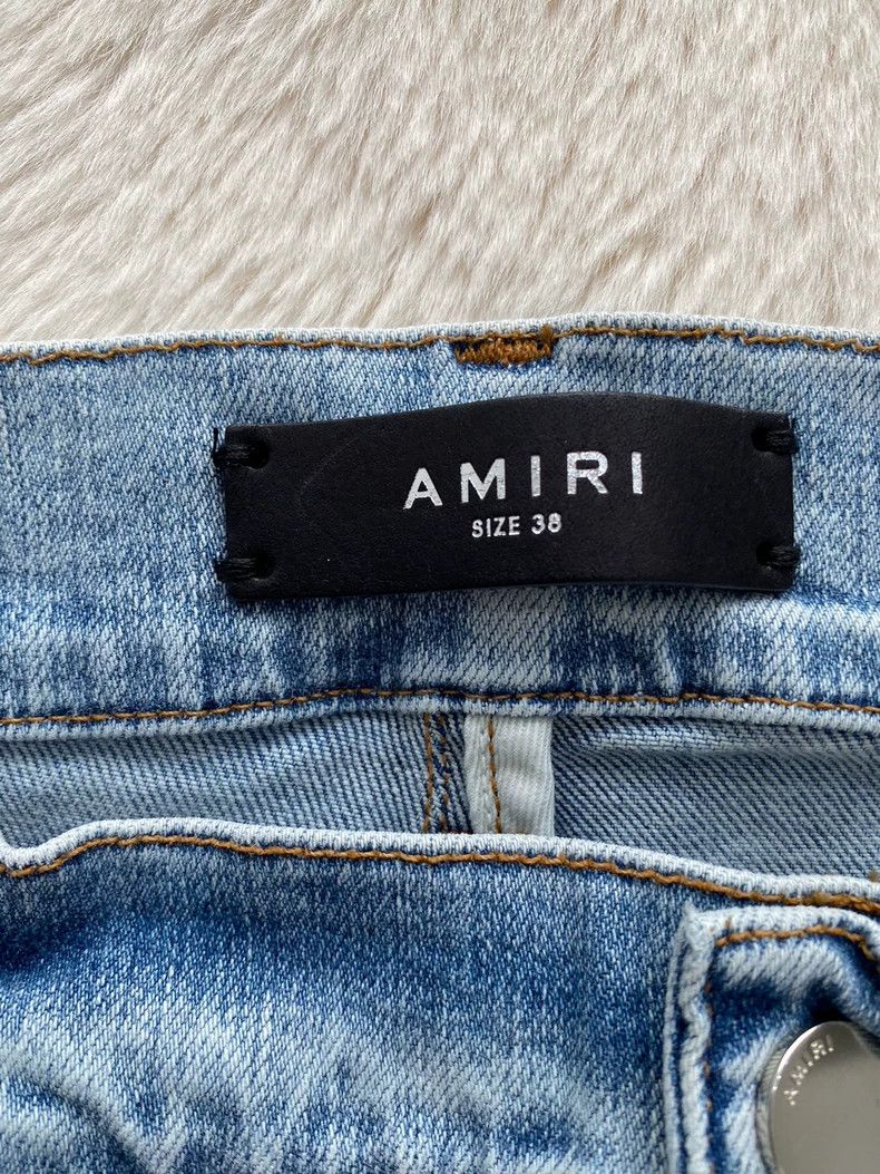 Amiri Amiri Washed Blue Thrasher Big Destruction Denim Jean Size US 38 / EU 54 - 2 Thumbnail